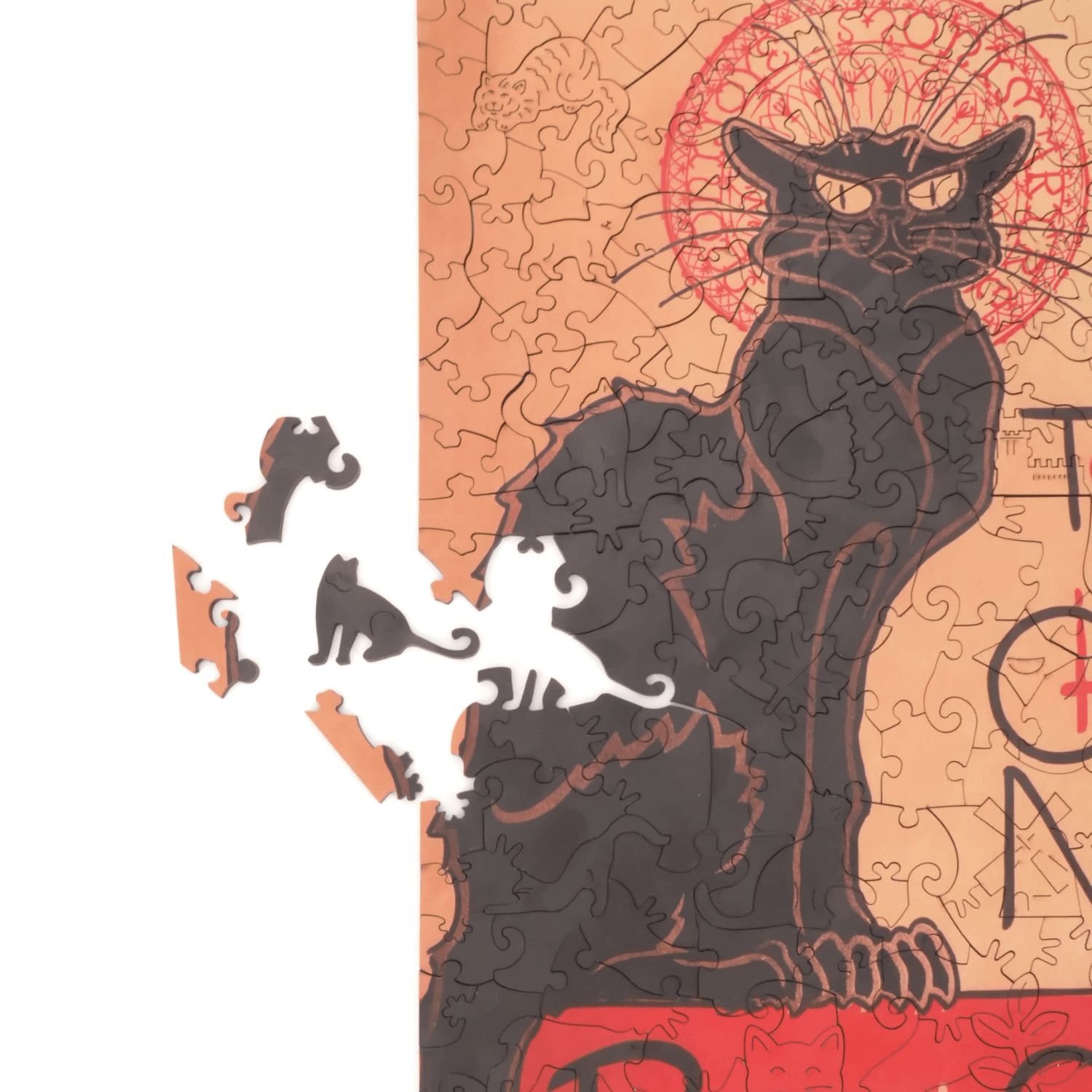 Le chat noir | Théophile Alexandre Steinlen Puzzle en bois (2D) MagicHolz