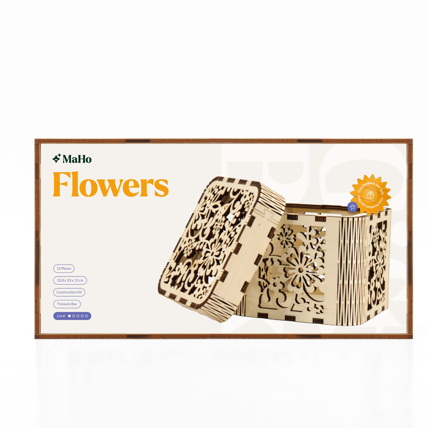 Cadeaudoos Bloemen-3D Puzzel- MagicHolz --