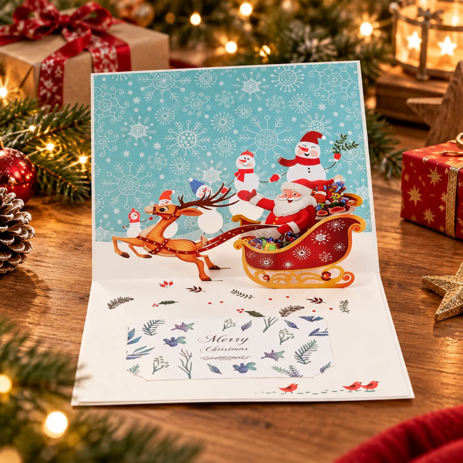 3D-Pop-up-Weihnachtskarte
