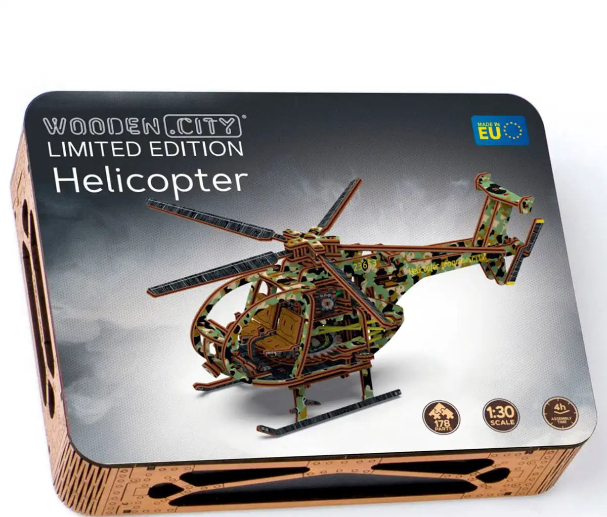Helicopter | Limited Edition-Mechanical Wooden Puzzle-WoodenCity--