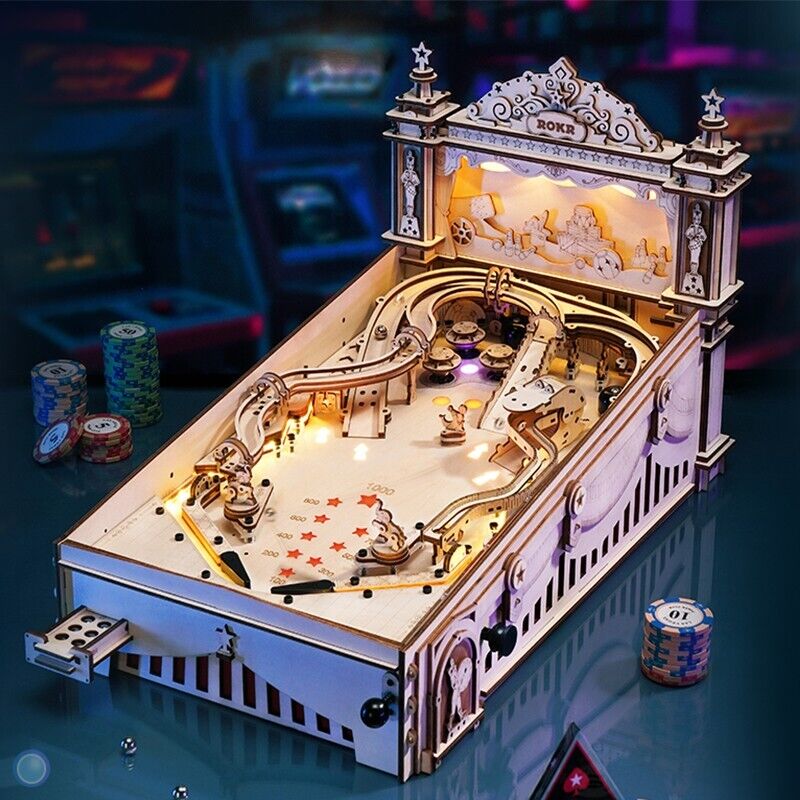 3D Pinball Machine-3D Puzzle-Robotime-EG01-6946785118902