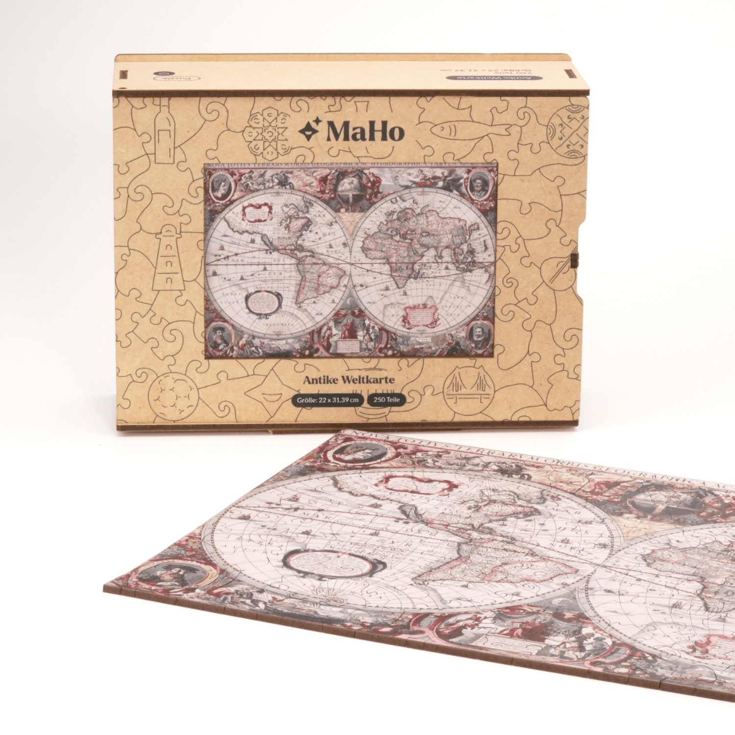 Ancient World Map Wooden Puzzle (2D) MagicHolz