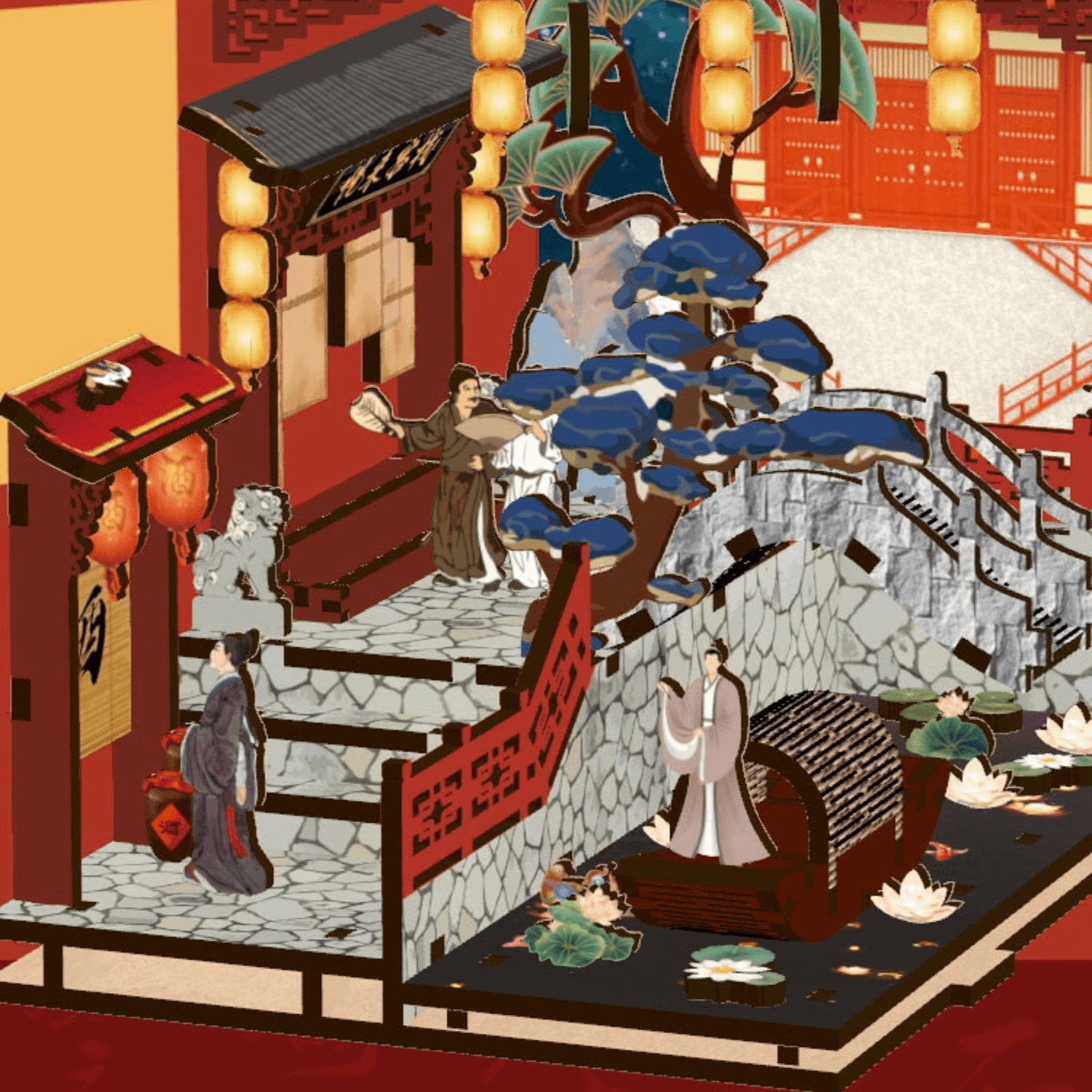 Chinese Golden Lantern Pavilion