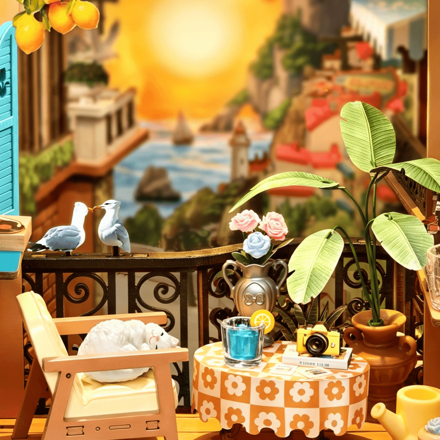 Sunset Isle Book Nook Robotime
