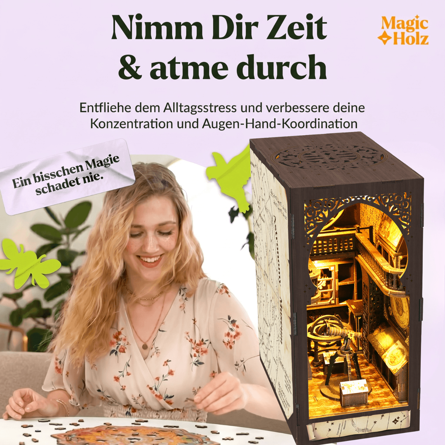 Kit de bricolage sur l'astronomie Book Nook MagicHolz