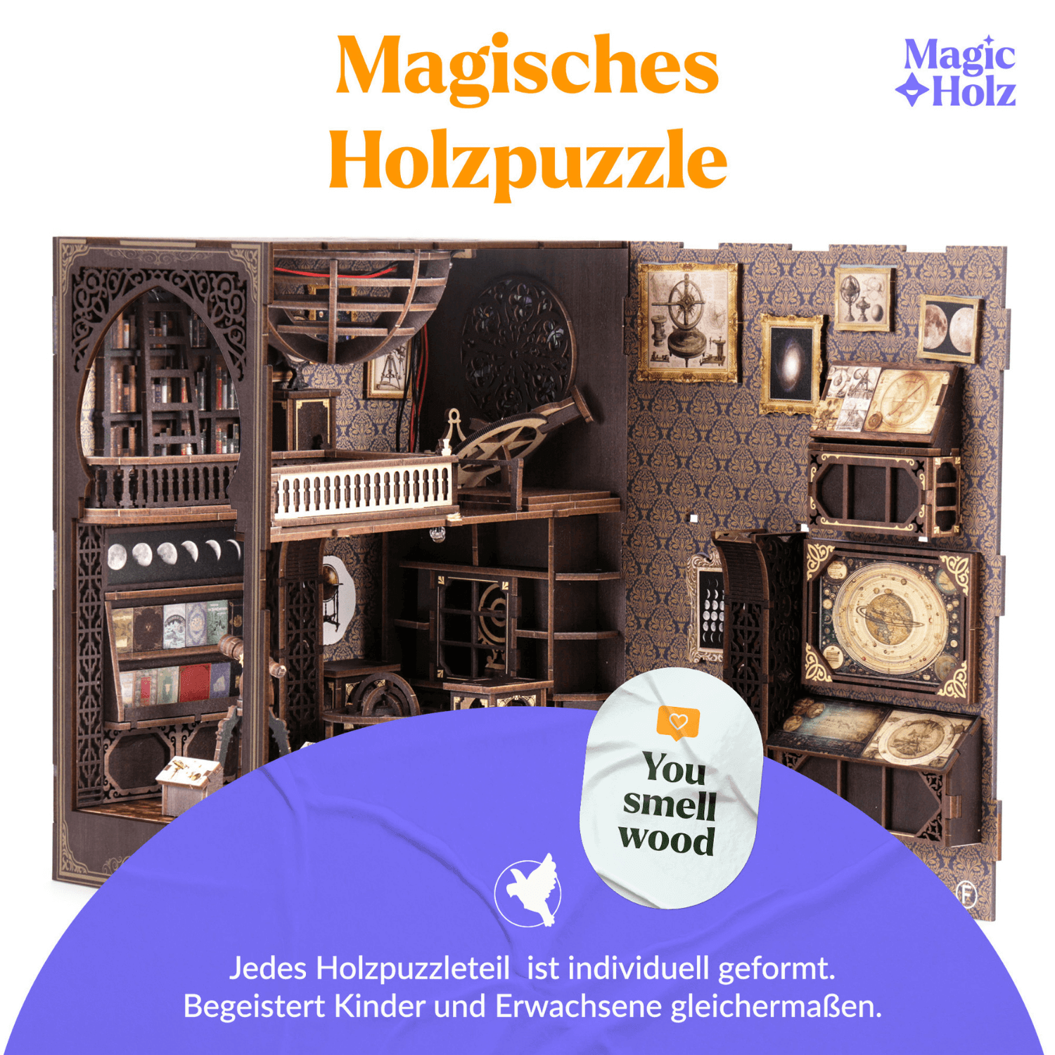 Sternenzauber — Astronomie Book-Nook für Mama Book Nook MagicHolz