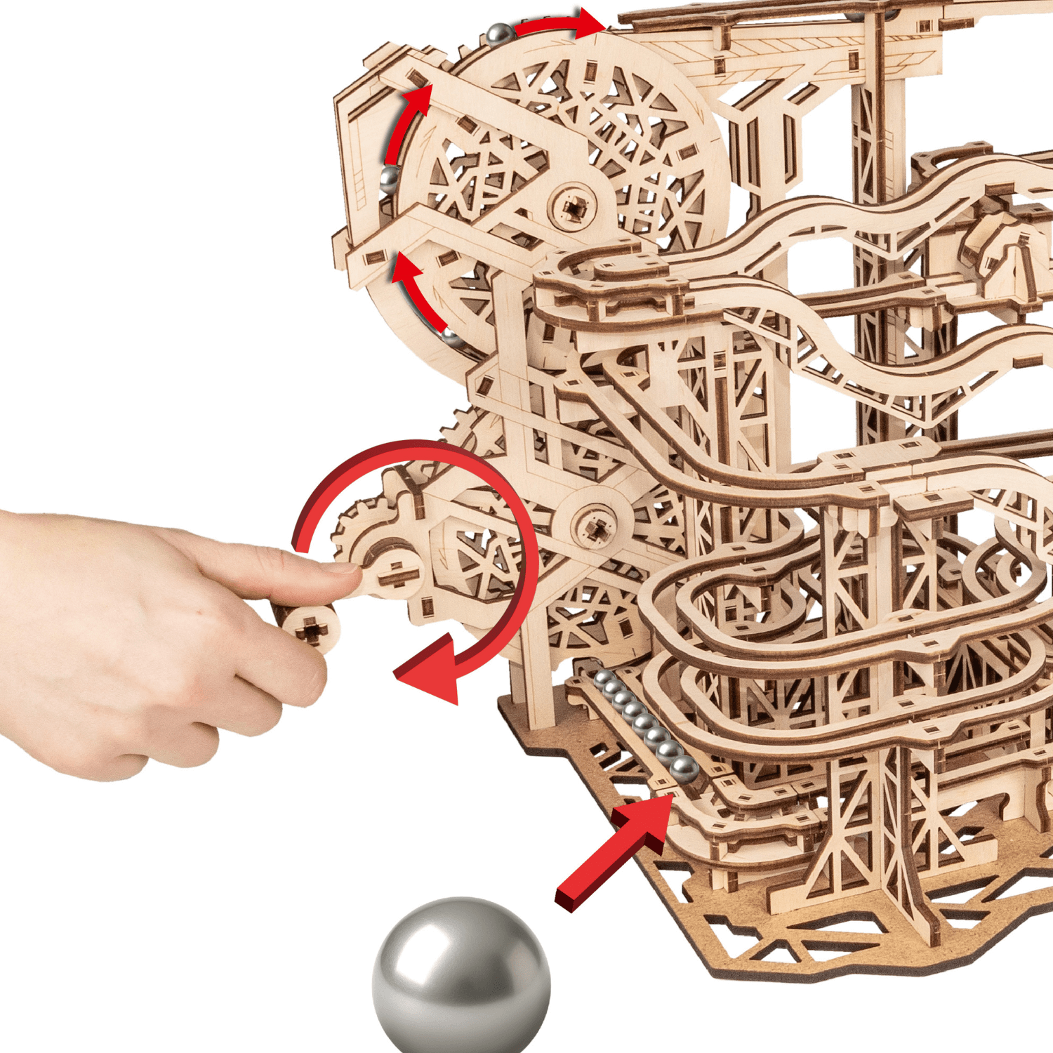 Marble Run Puzzle mécanique en bois Eco-Wood-Art