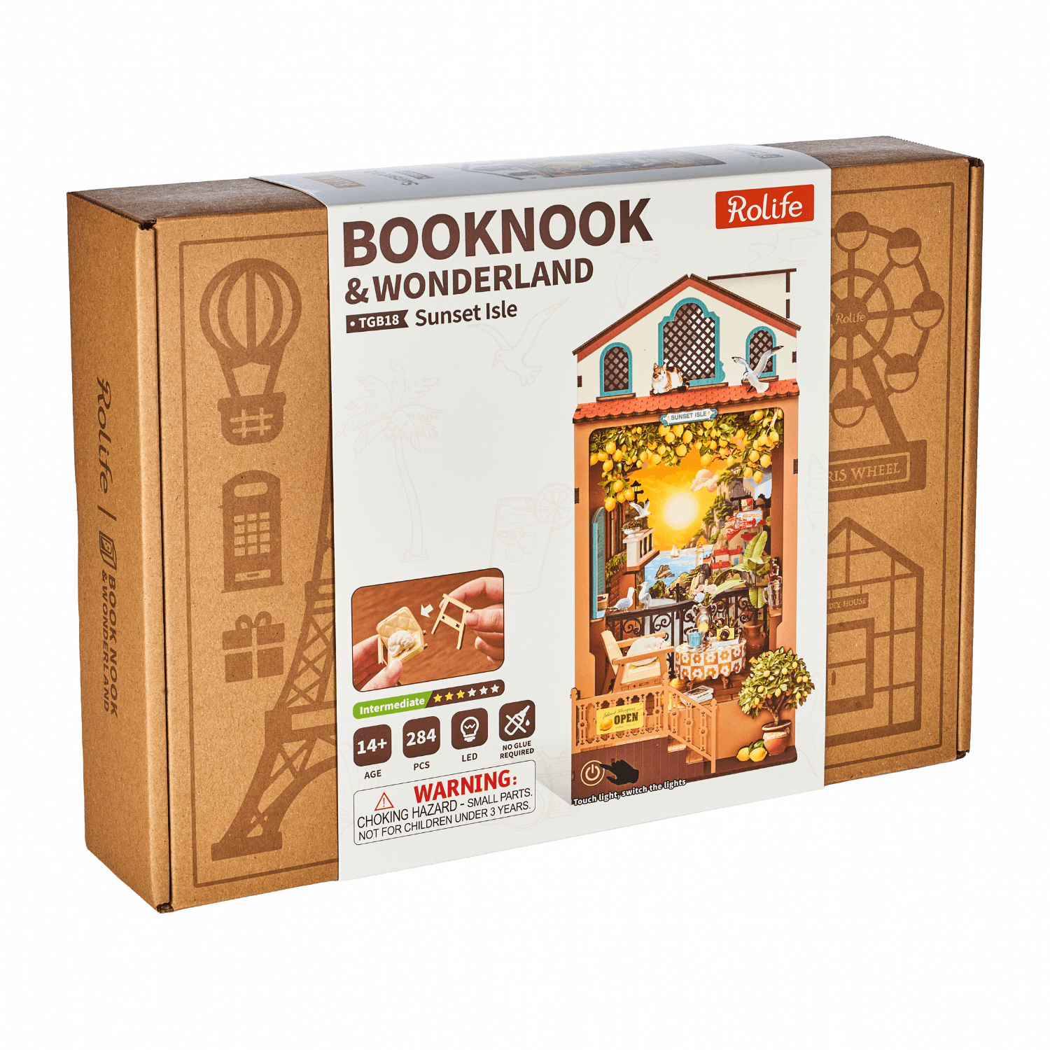 Sunset Isle Book Nook Robotime