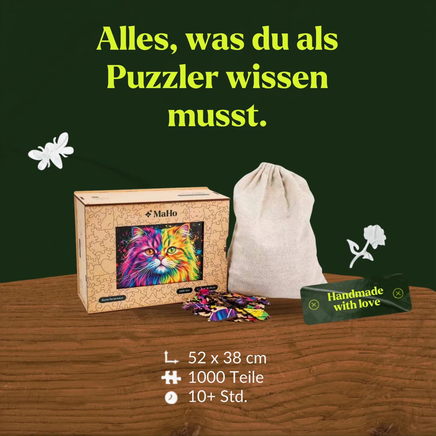 Kleurrijke Perzische kat houten puzzel (2D) MagicHolz