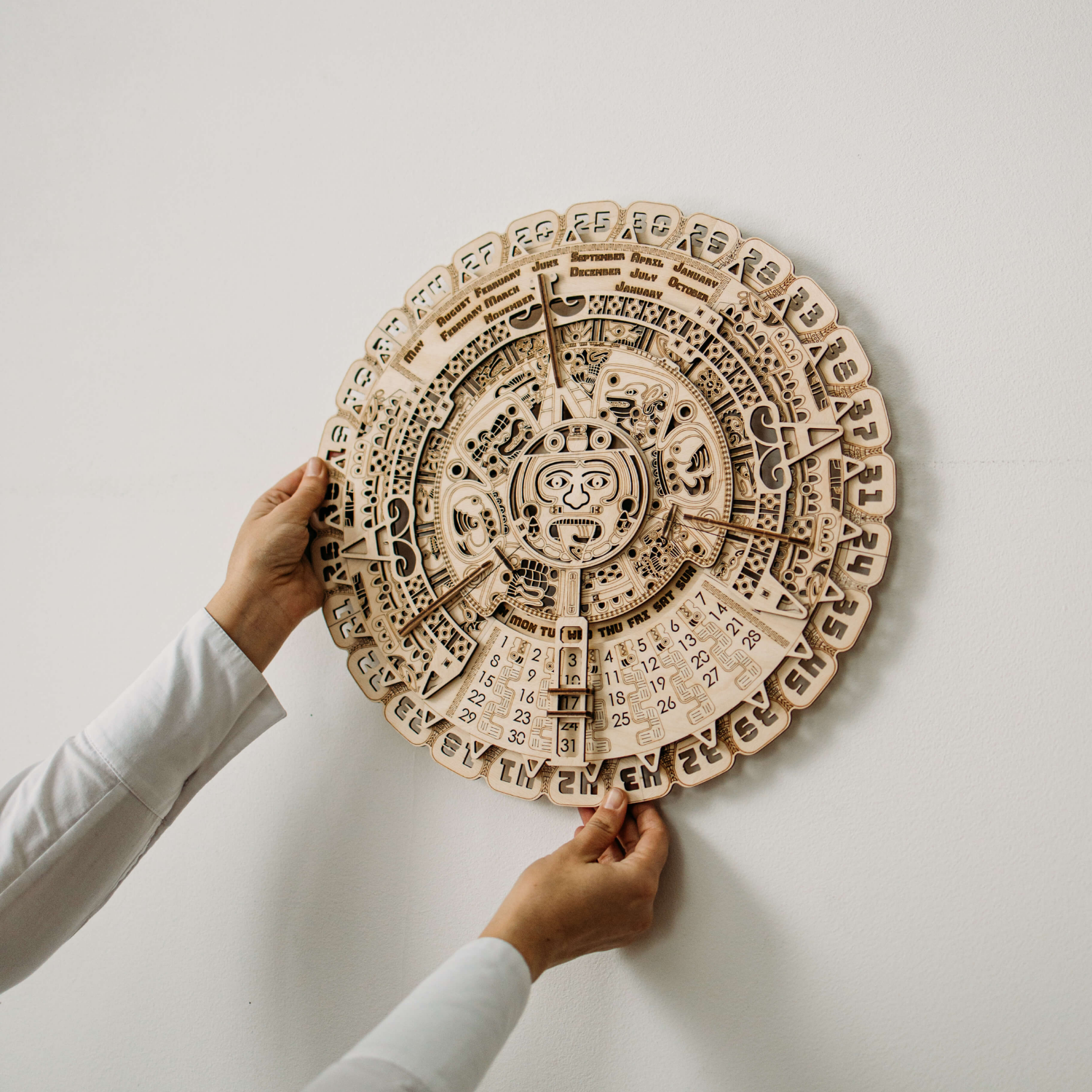 Maya Calendar Mechanical Wooden Puzzle-WoodTrick--