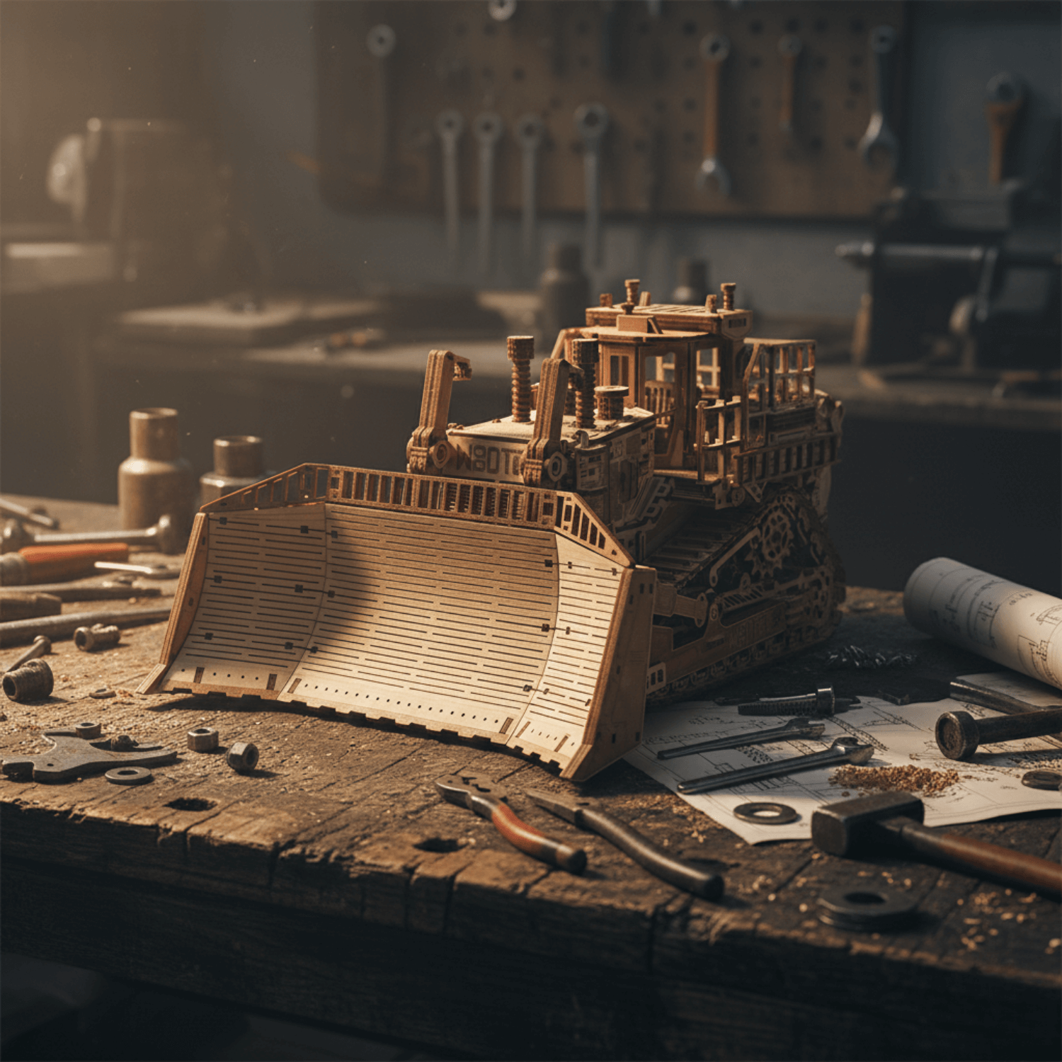 Terrain Titan | Bulldozer Mechanical Wooden Puzzle WoodTrick