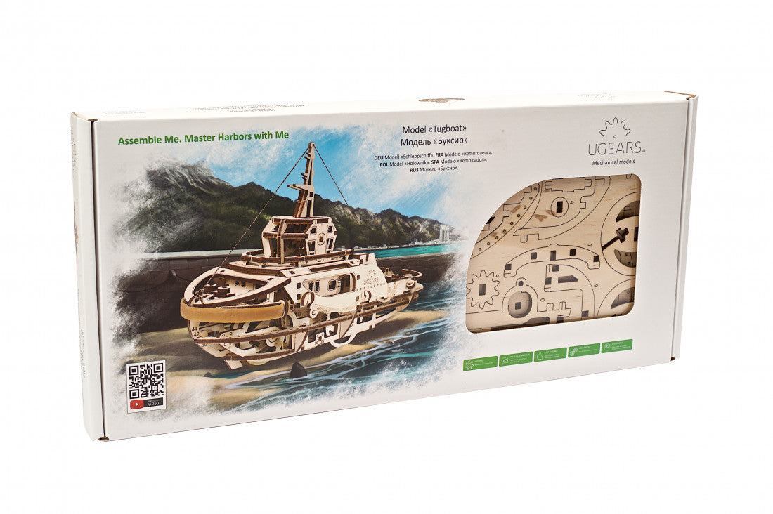 Sleepboot Mechanisch Houten Puzzel Ugears--