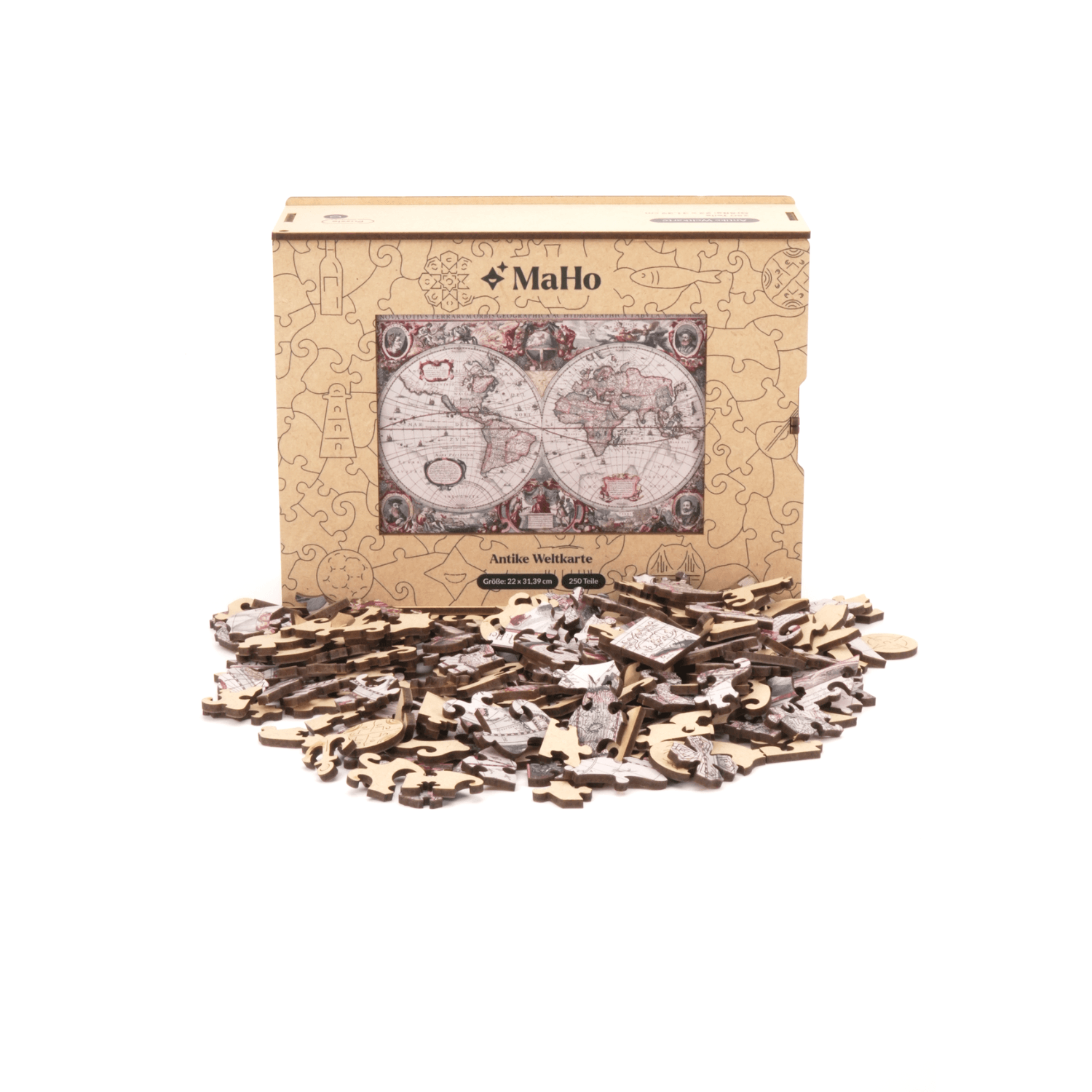 Ancient World Map Wooden Puzzle (2D) MagicHolz