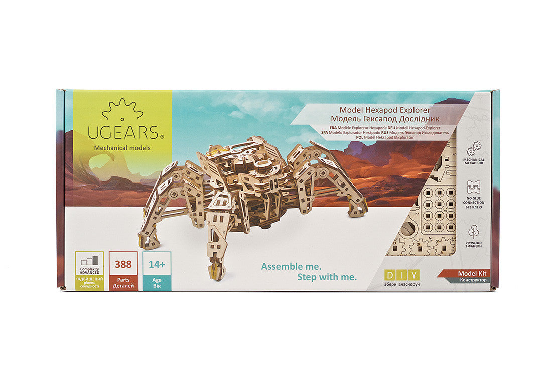 Hexapod Explorer Mechanical Wooden Puzzle Ugears--