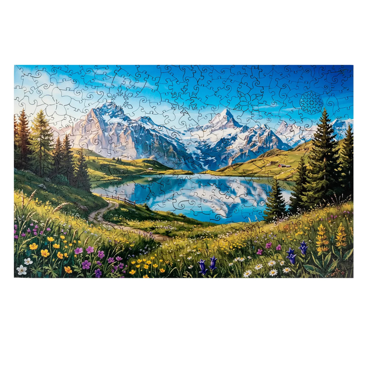 Alpine Panorama with Mountain Lake Wooden Puzzle (2D) MagicHolz