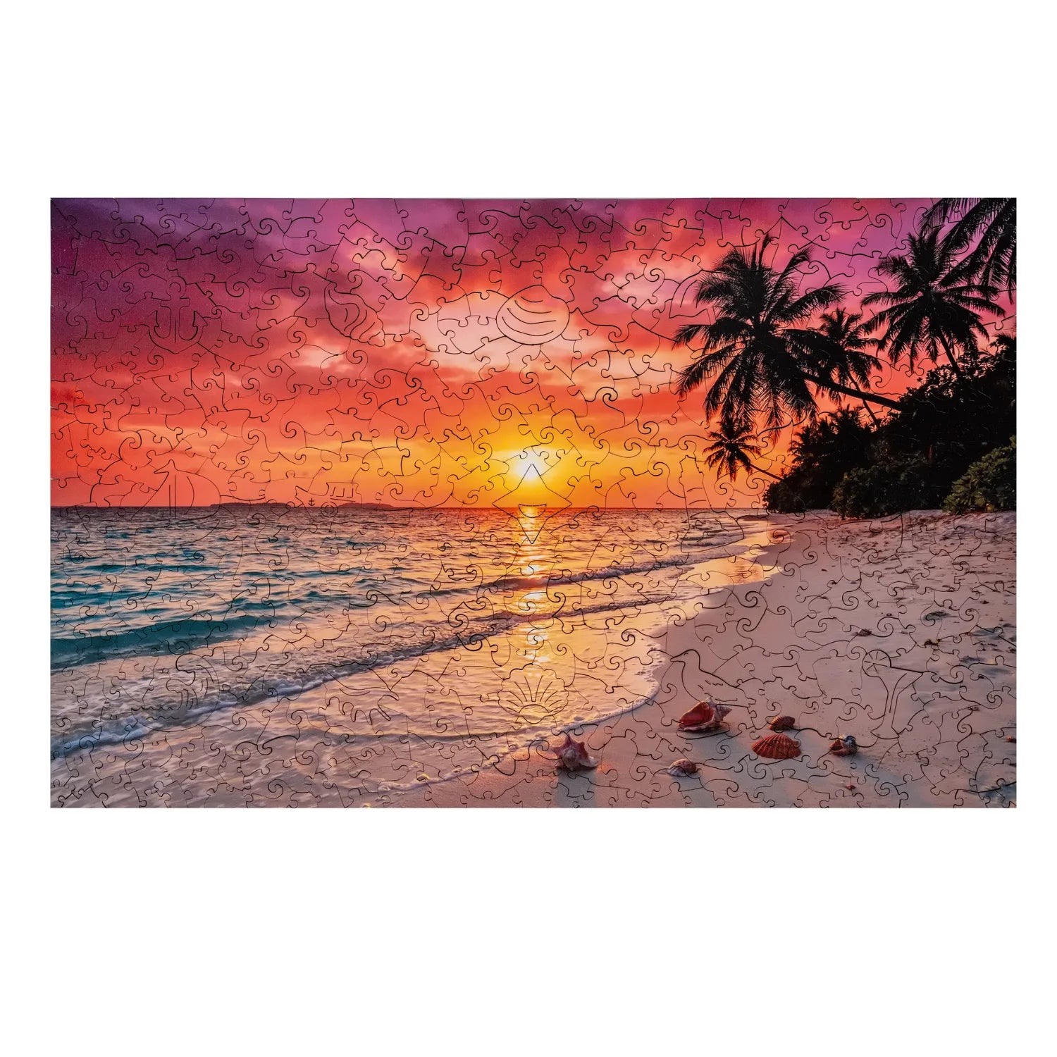 Houten puzzel ‘Zonsondergang aan zee’ (2D) MagicHolz