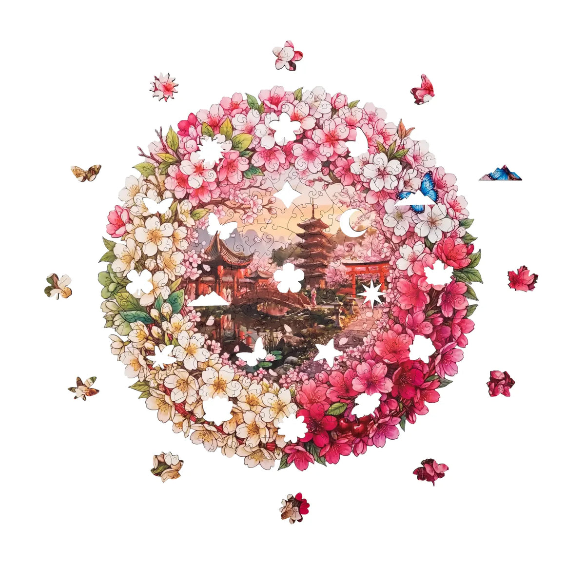 Kyoto Mandala Wooden Puzzle: The Magic of Cherry Blossoms (2D) MagicHolz