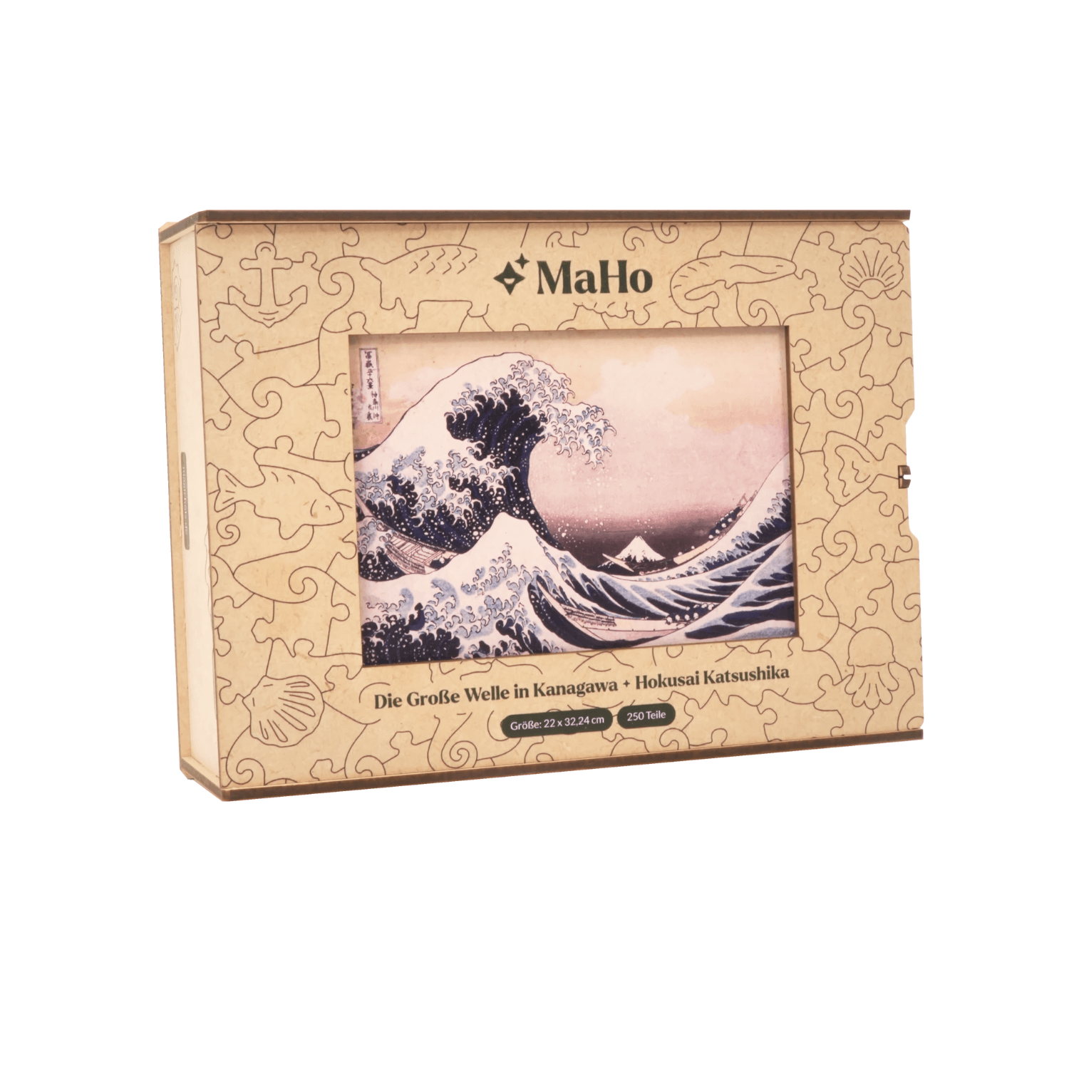 Die Große Welle in Kanagawa | Hokusai Katsushika Holzpuzzle (2D) MagicHolz