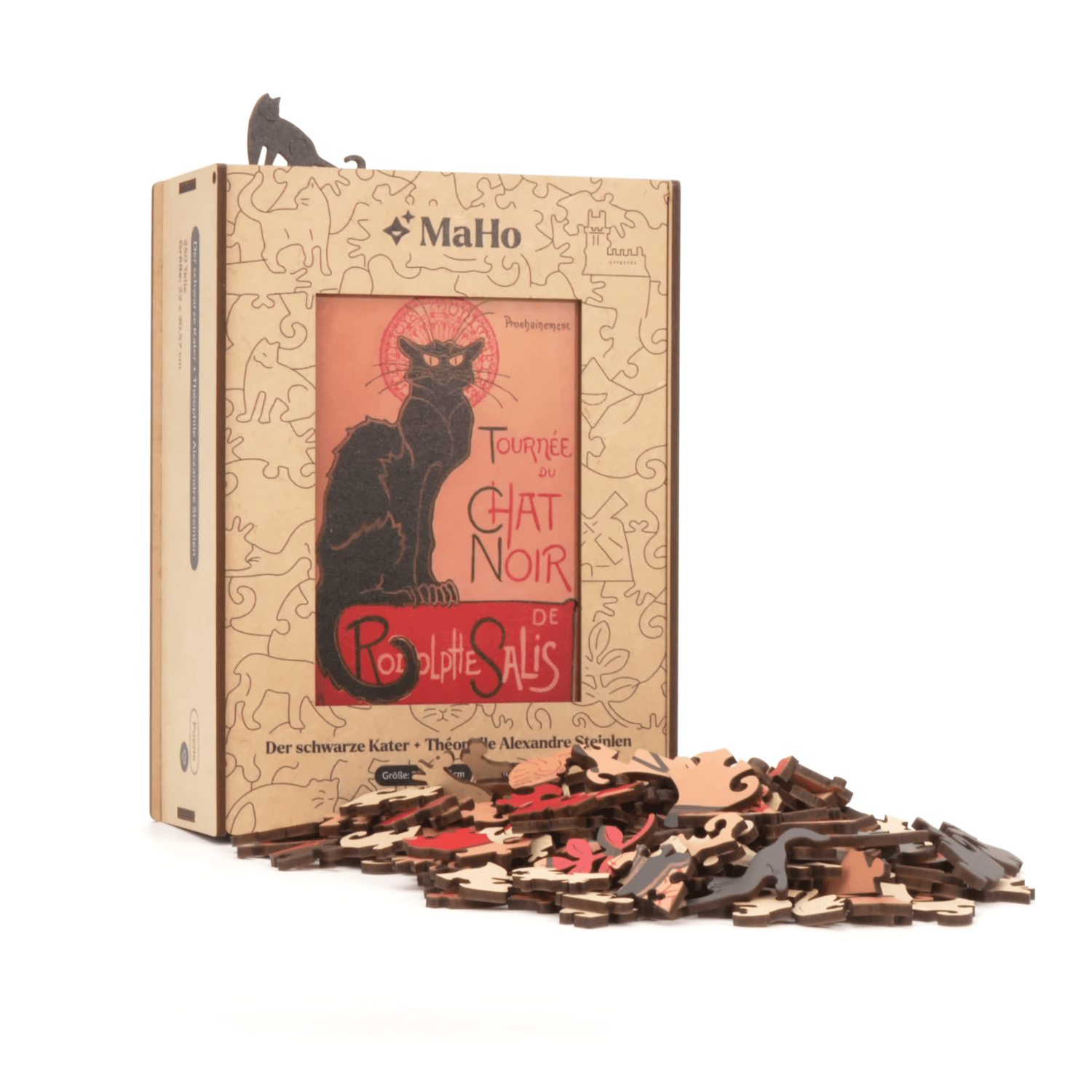Le chat noir | Théophile Alexandre Steinlen Puzzle en bois (2D) MagicHolz