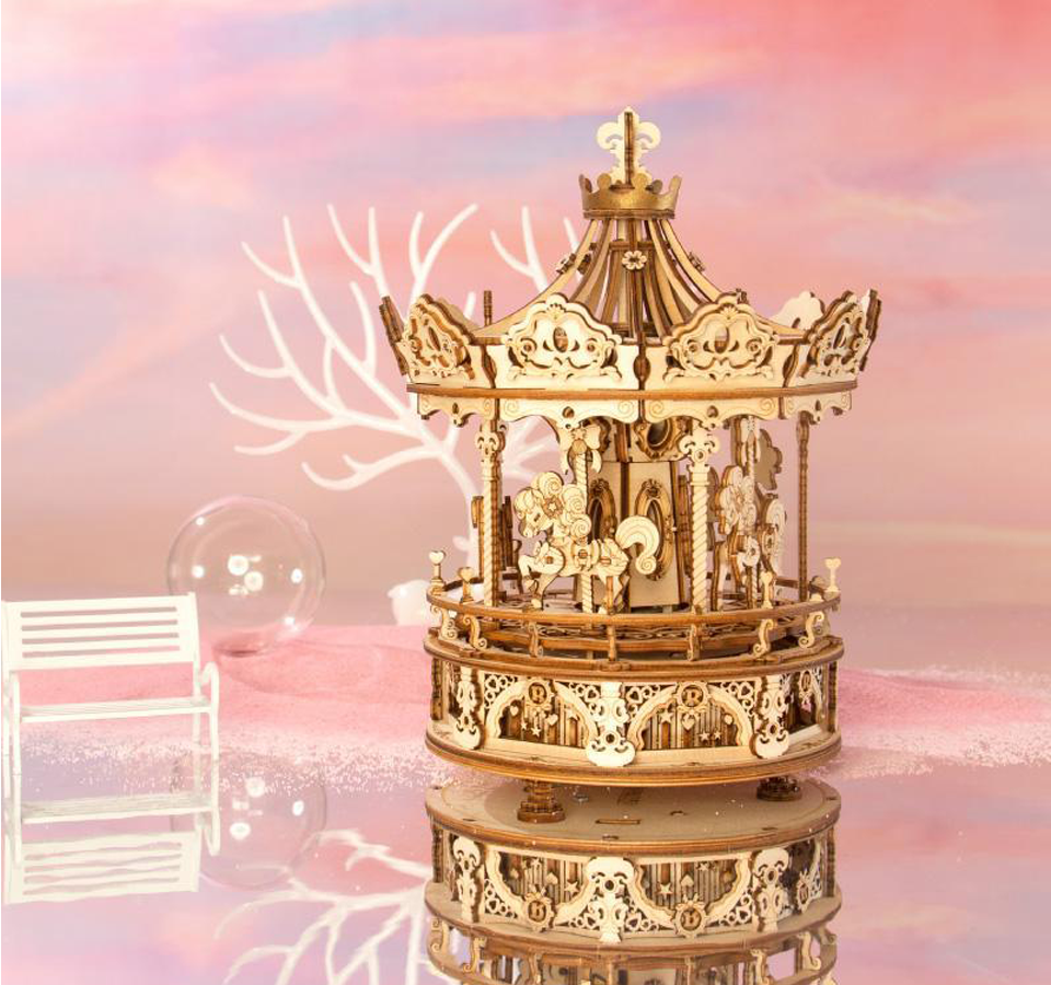 Carrousel romantique-3D Puzzle-Robotime--