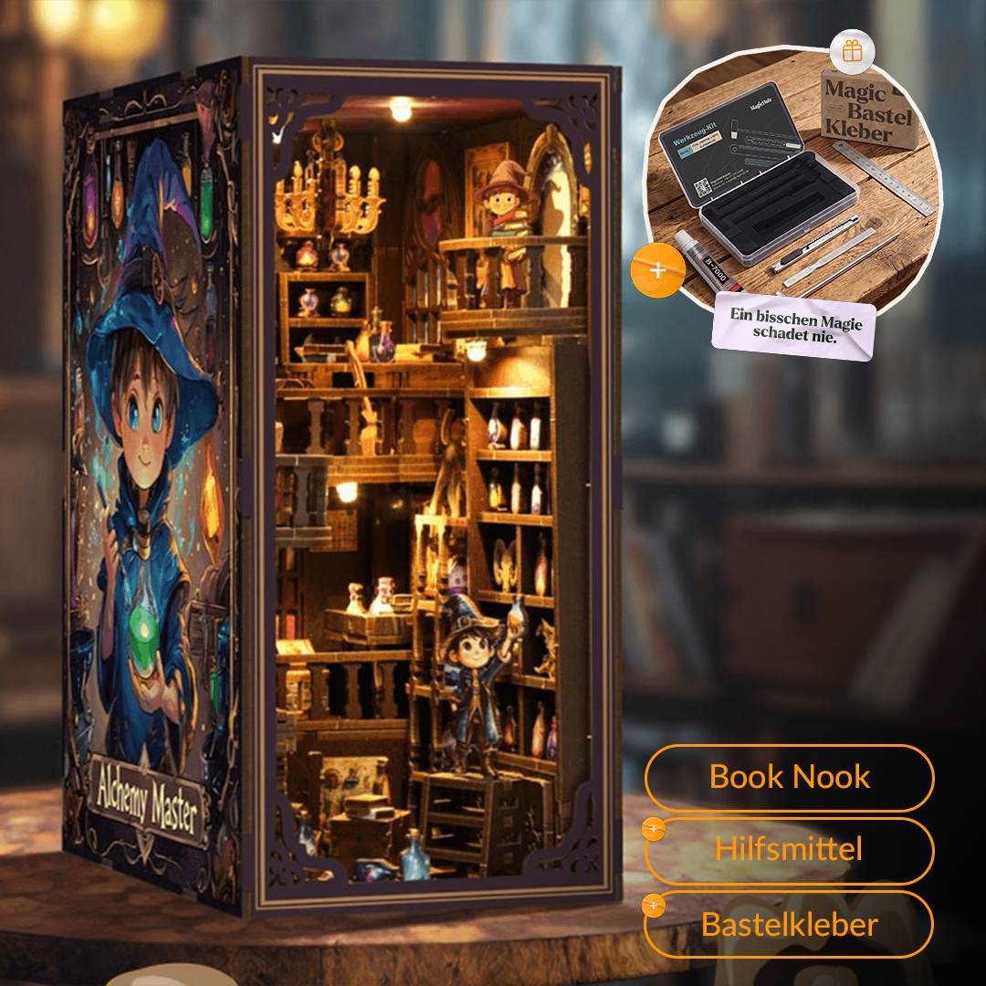 Alchemie der Muße — Muttertags-Book-Nook Book Nook MagicHolz