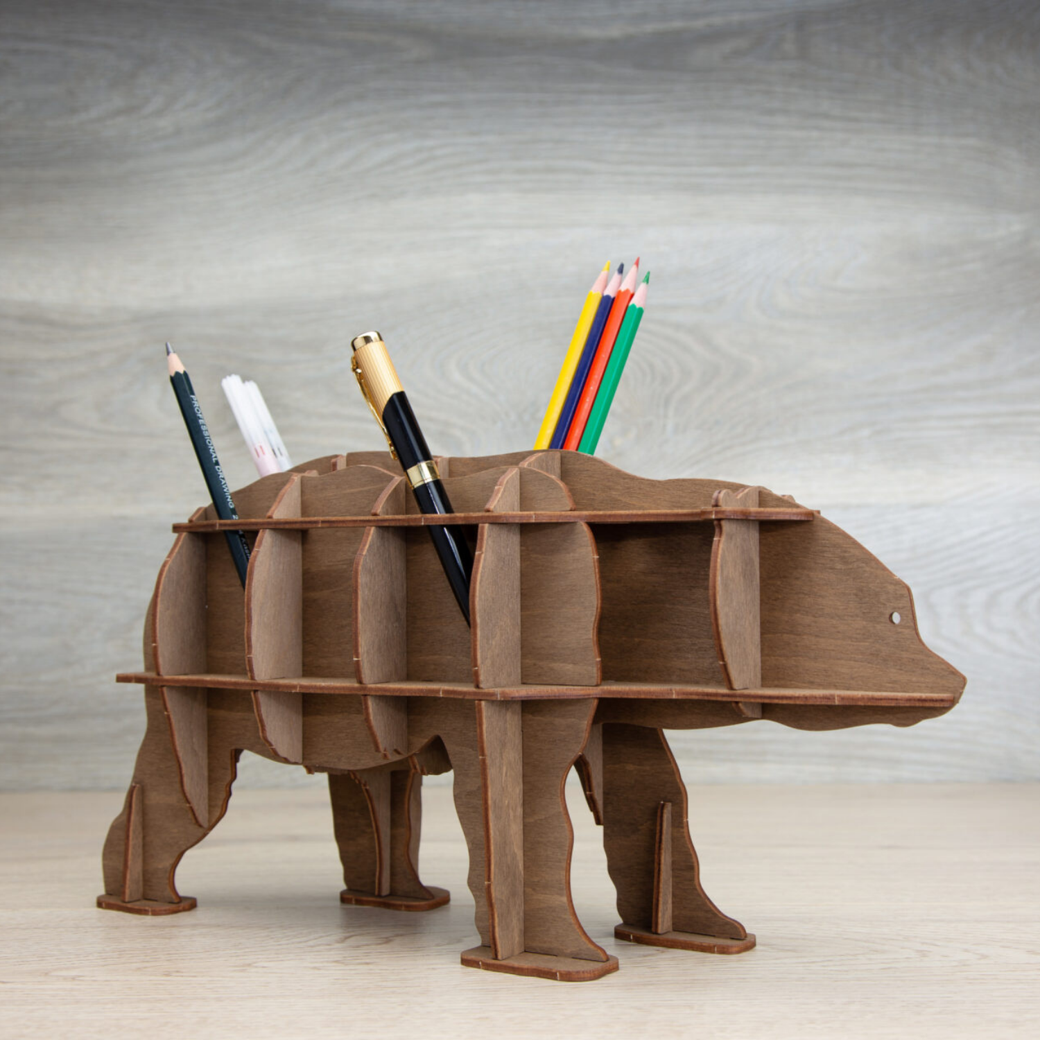 Kit Office Helper | Baunbär |-3D Puzzle-Eco-Wood-Art--