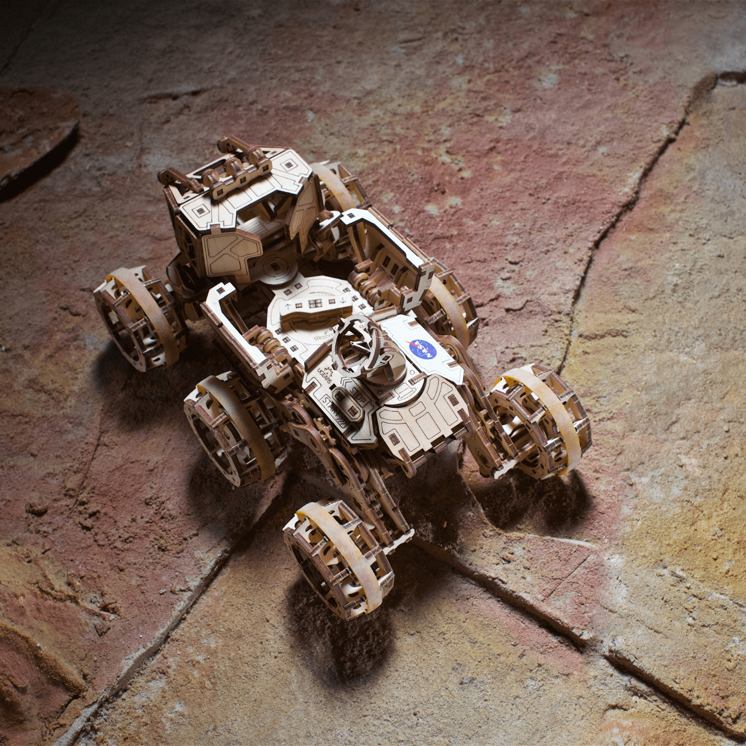 Bemannter Mars-Rover-Mechanisches Holzpuzzle-Ugears--