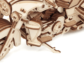 Motorrad | Bike-Mechanisches Holzpuzzle-Eco-Wood-Art--