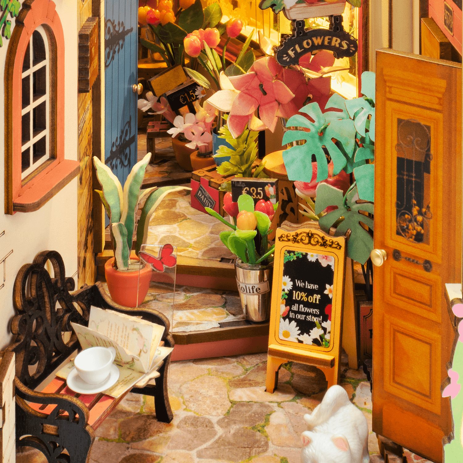 Flower corner | Diorama | Rolife-Diorama-Robotime--