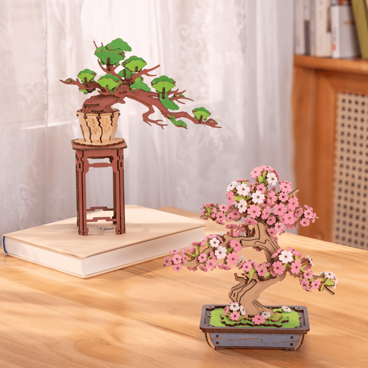 3D Puzzle Bonsai Sakura & Kiefern für Kinder & Erwachsene