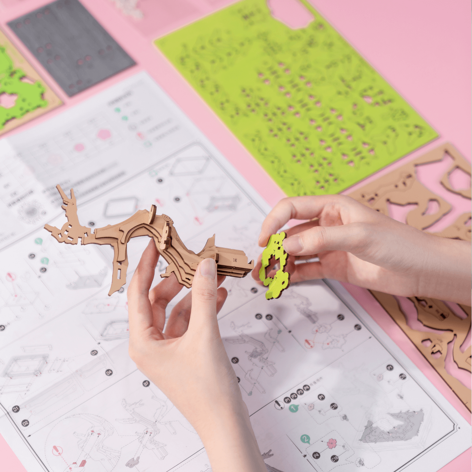 Bonsai l Sakura & Pine Wooden Puzzle-Robotime--