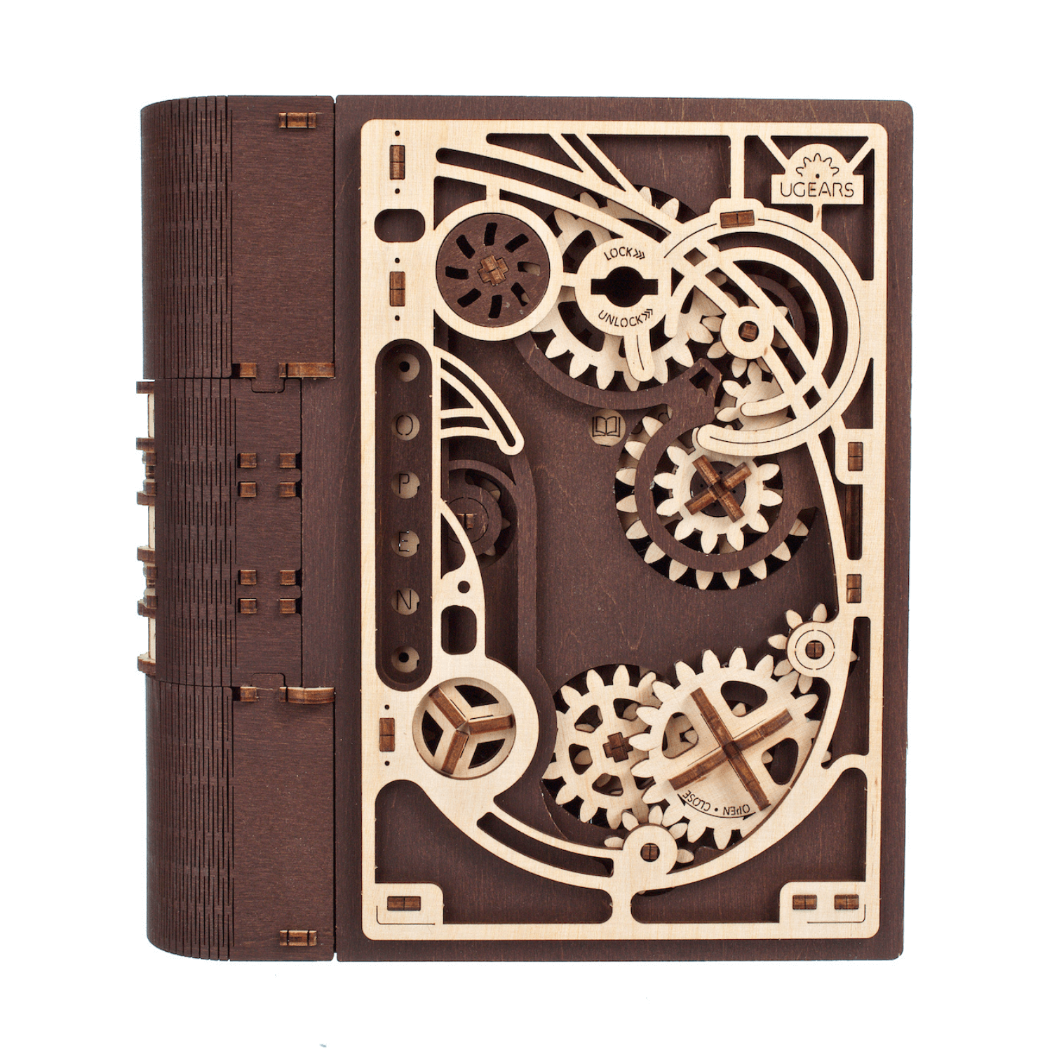 Book of Secrets l with number combination-3D Puzzle-Ugears--