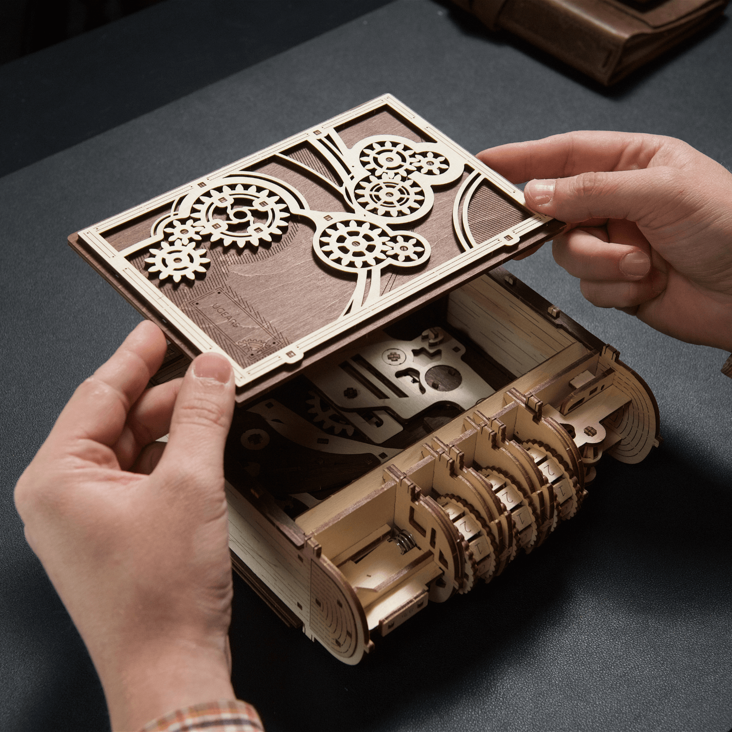 Book of Secrets l with number combination-3D Puzzle-Ugears--