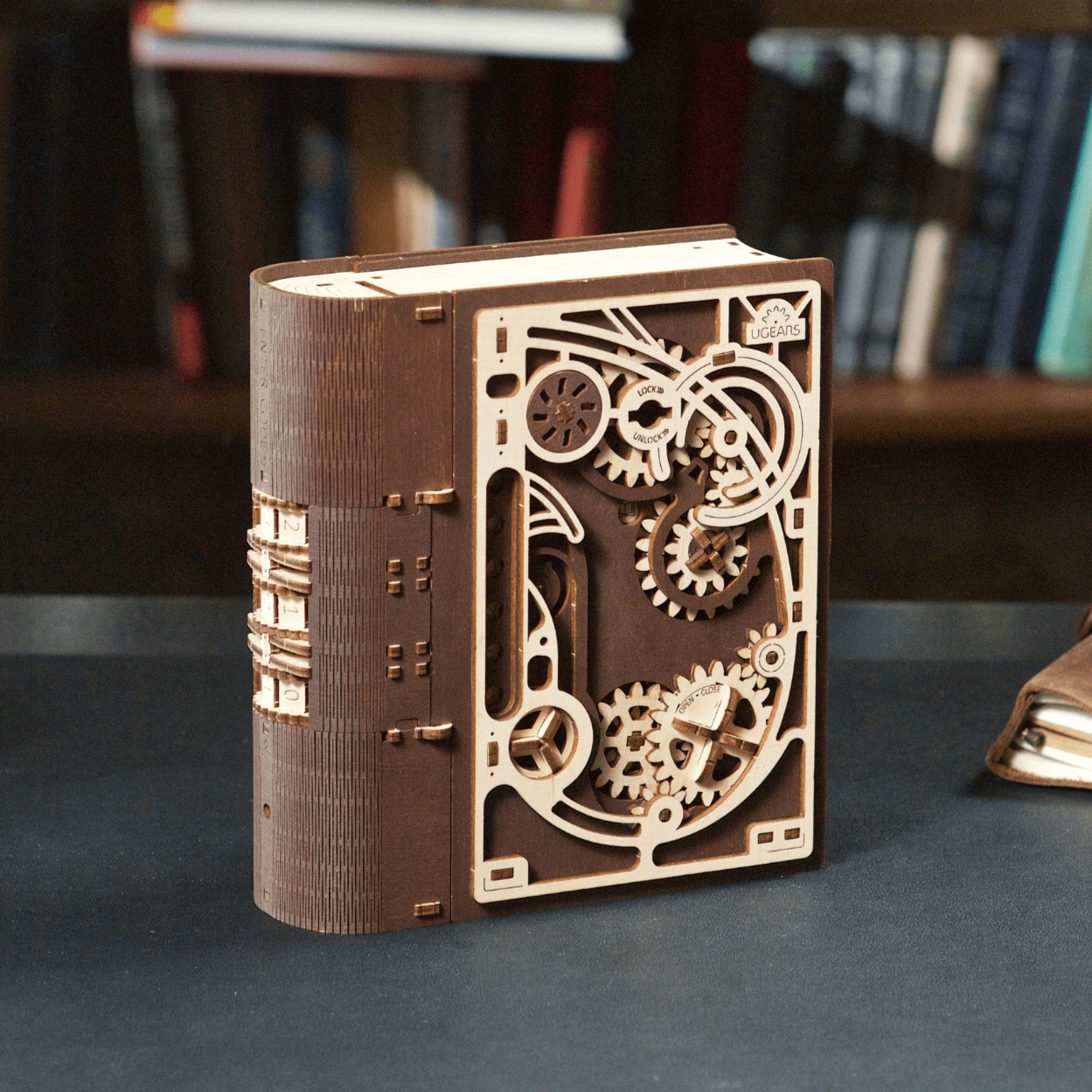 Book of Secrets l with number combination-3D Puzzle-Ugears--