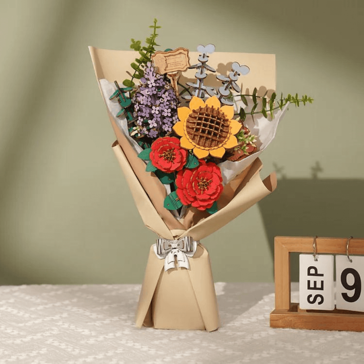 Printemps éternel | Bouquet de fleurs Puzzle en bois-Rowood--