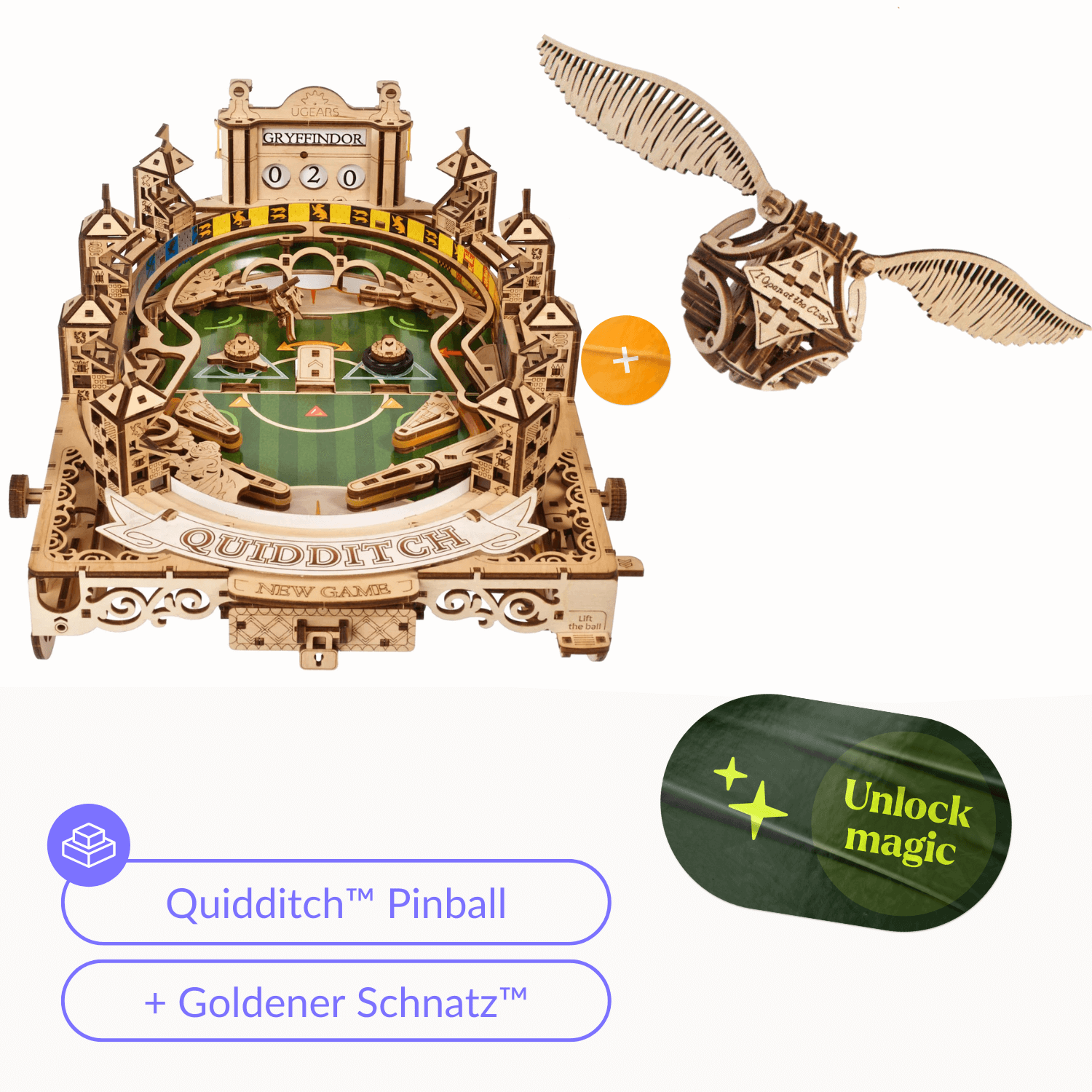 Quidditch™ Pinball | Harry Potter-Mechanisches Holzpuzzle-Ugears-BundleQuidditchSchnatz-