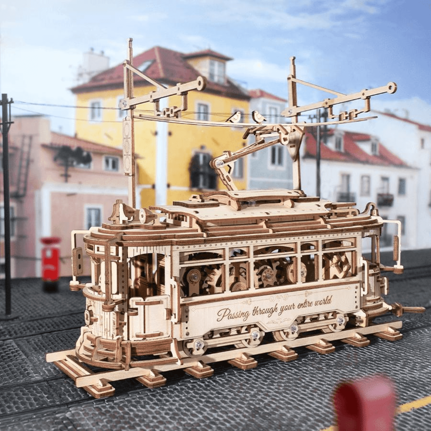 Klassieke stadstram 🚋-Mechanische houten puzzel-Robotime-