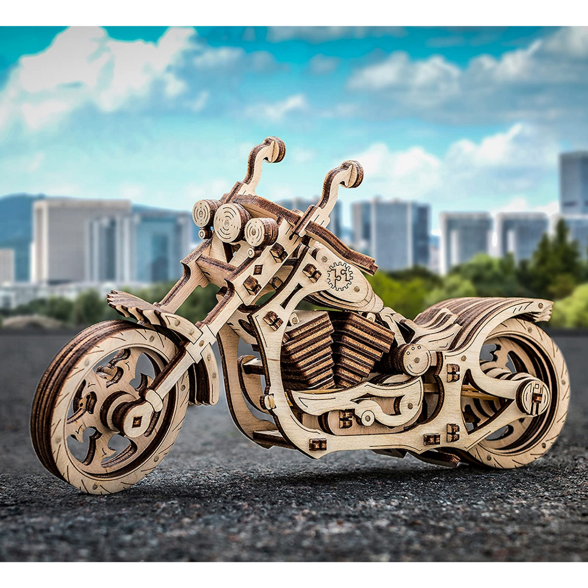 Cruiser | Bike-Mechanisches Holzpuzzle-Eco-Wood-Art--