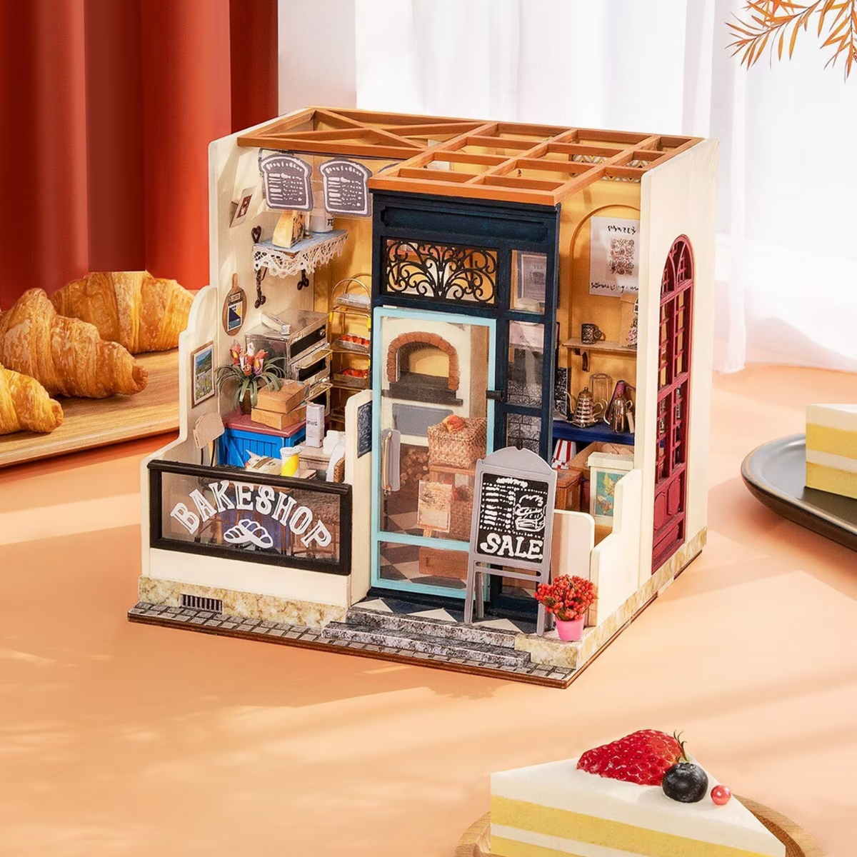 Nancy's Bake Shop (Bakery)-Miniature House-Robotime--.