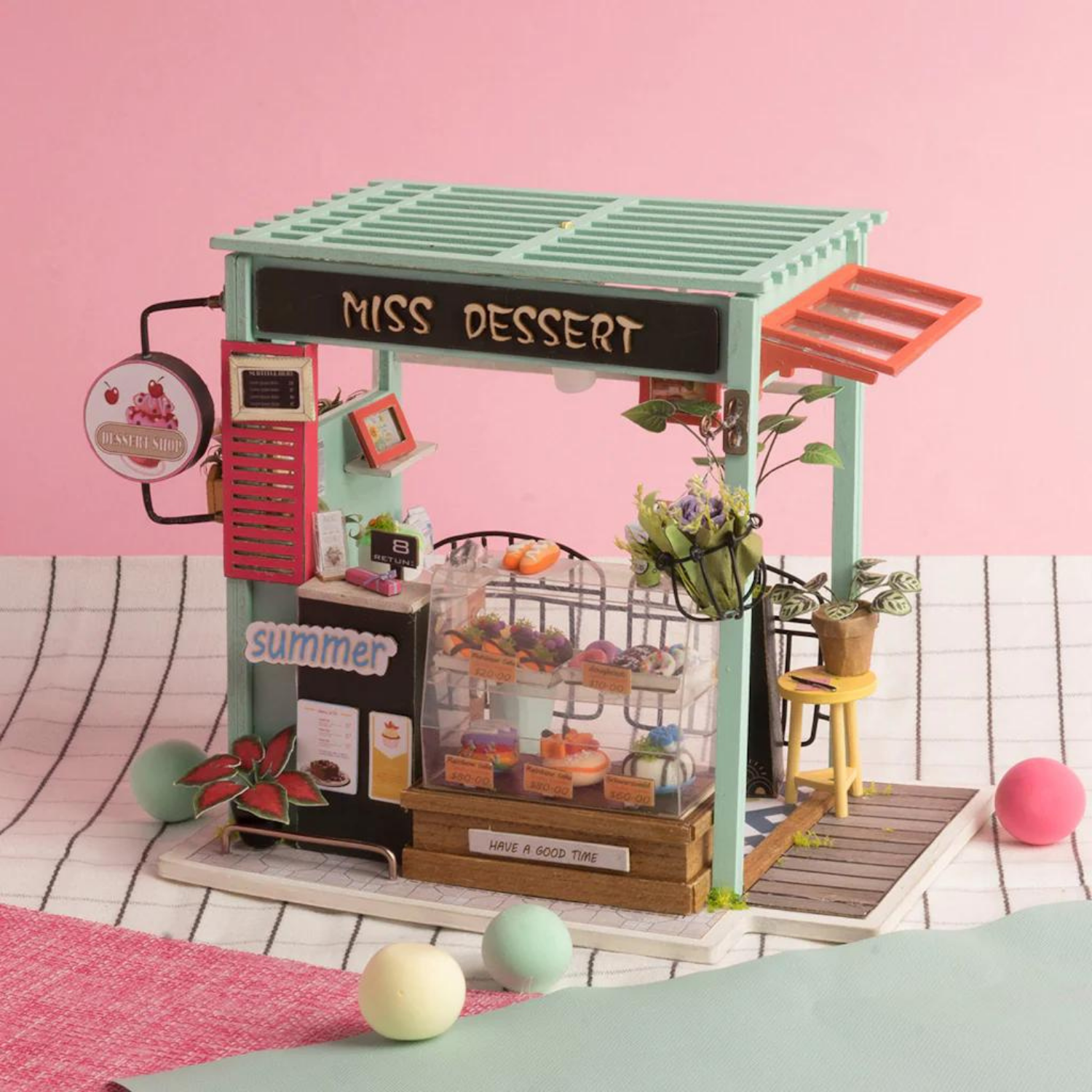Ice Cream Station (Station de glace et de dessert)-Miniature House-Robotime--
