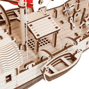 Djong | Schiff-Mechanisches Holzpuzzle-Eco-Wood-Art--
