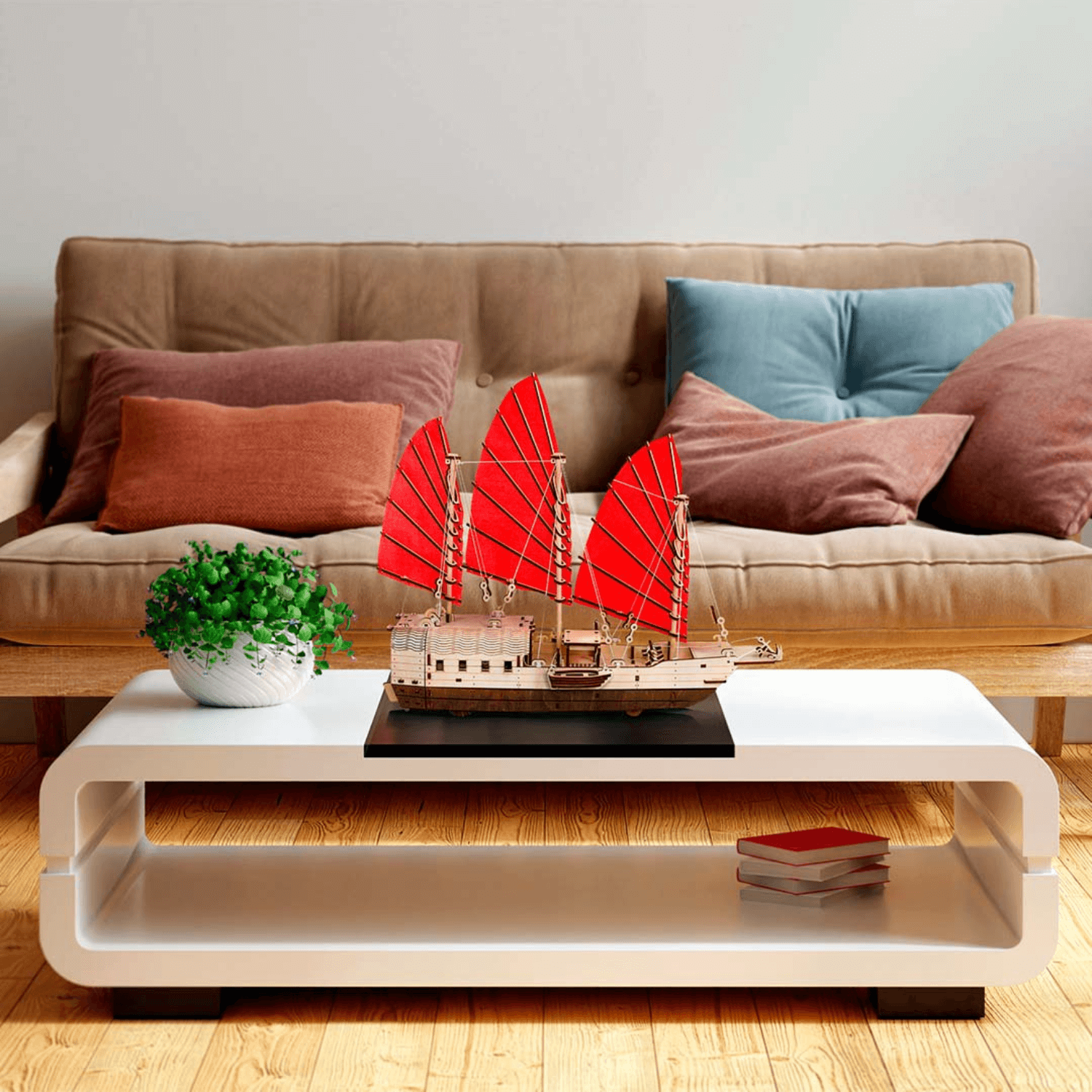 Djong | bateau-puzzle mécanique en bois-Eco-Wood-Art--