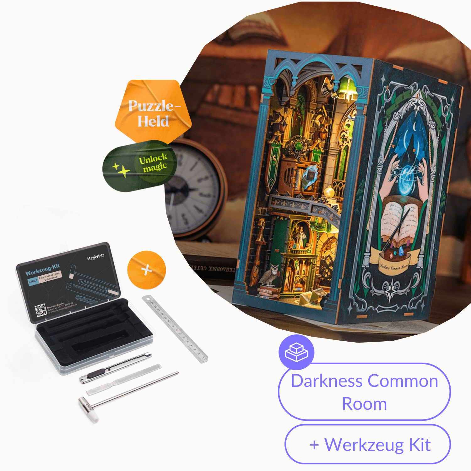 Darkness Common Room | Book Nook Diorama Cutebee Starter Kit | Book Nook + Werkzeug