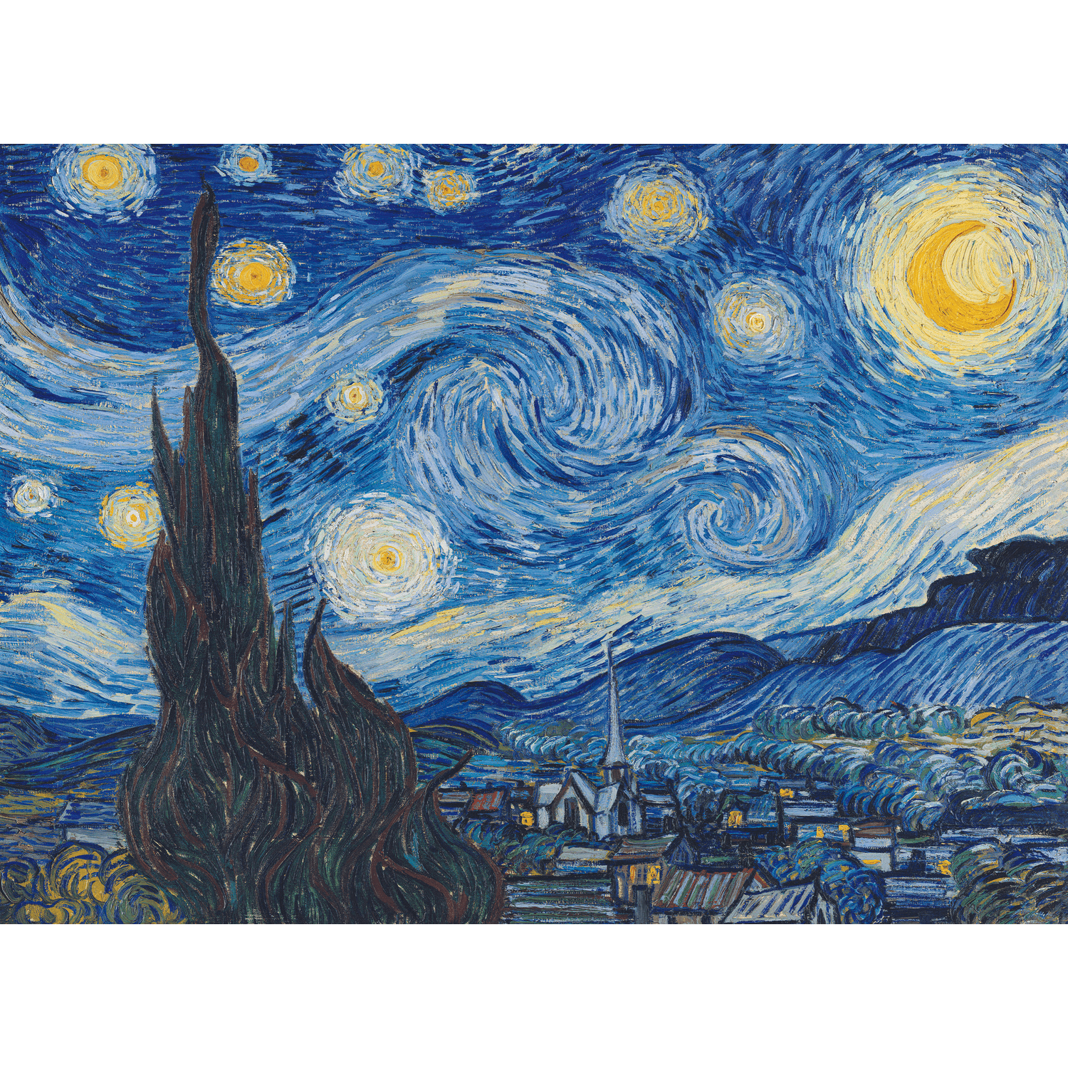 Die Sternennacht / Vincent van Gogh | Holz Puzzle 200-Holzpuzzle-TREFL--