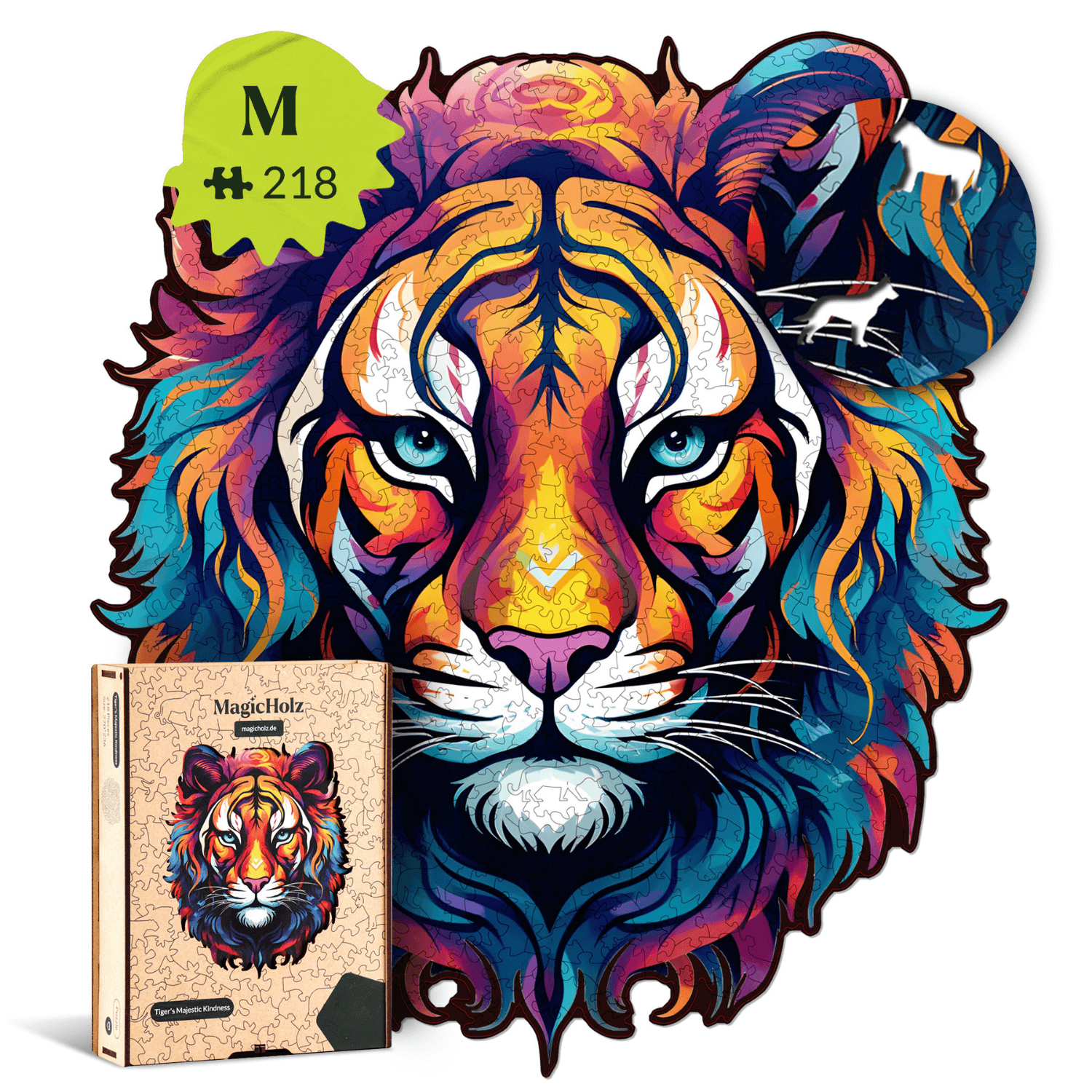 MagicHolzDe Majestueuze Vriendelijkheid | Tijger Houten Puzzel- -TijgerMajesticKindnessM-98925395714