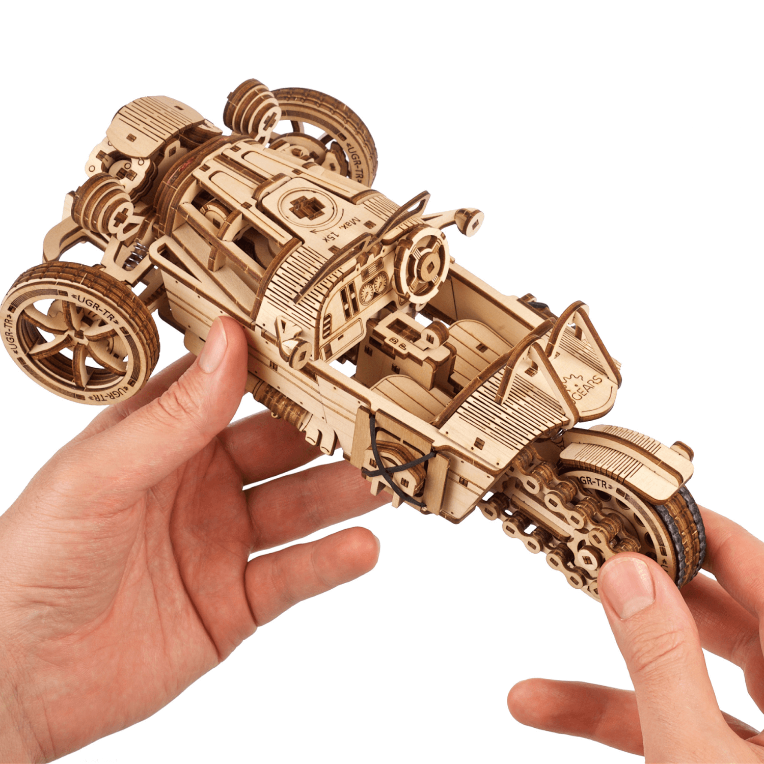 Véhicule à trois roues UGR-S-Puzzle mécanique en bois-Ugears--