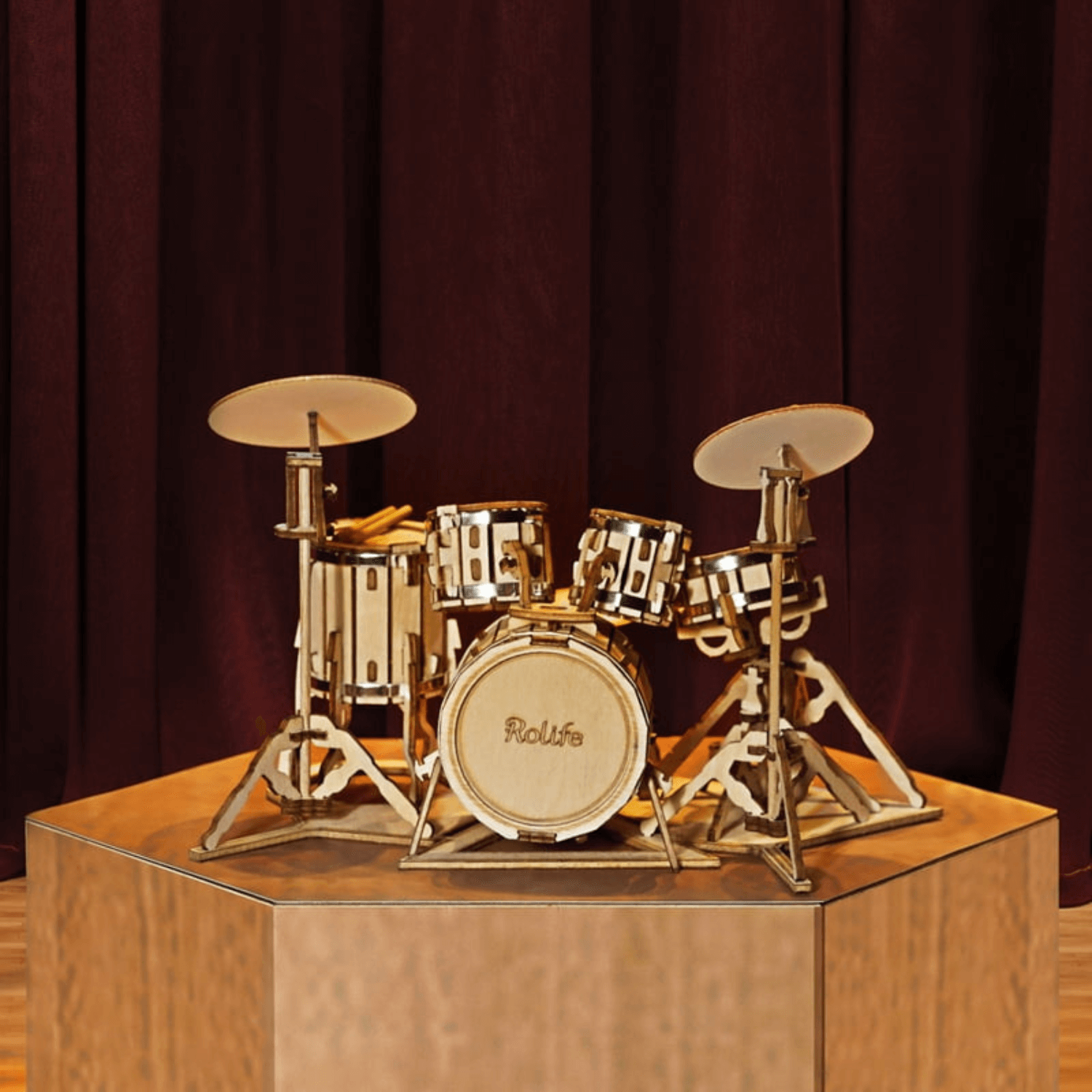 Drum kit 🥁 l 3D wooden puzzle-3D puzzle-Robotime--