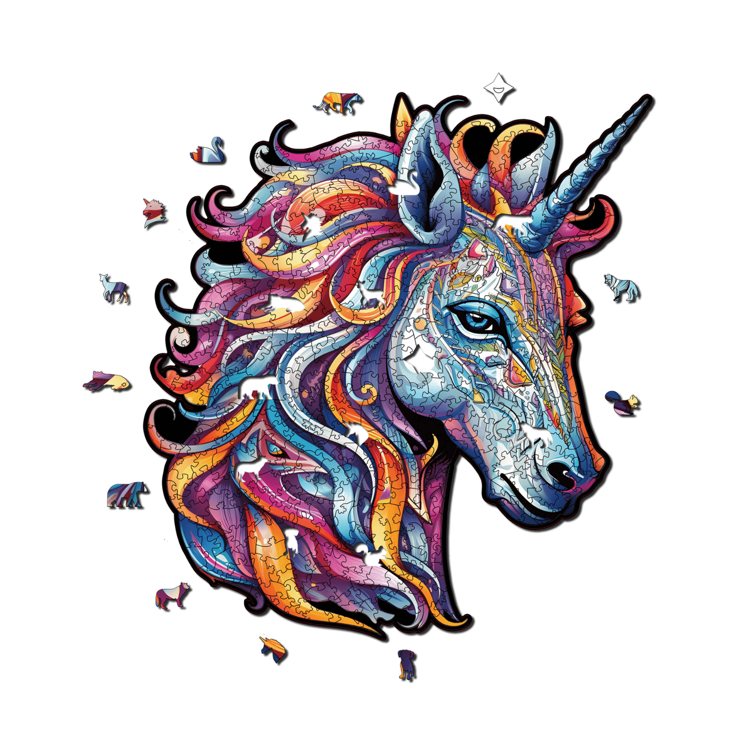 Rainbow Unicorn 🦄-Wooden puzzle-MagicHolz--