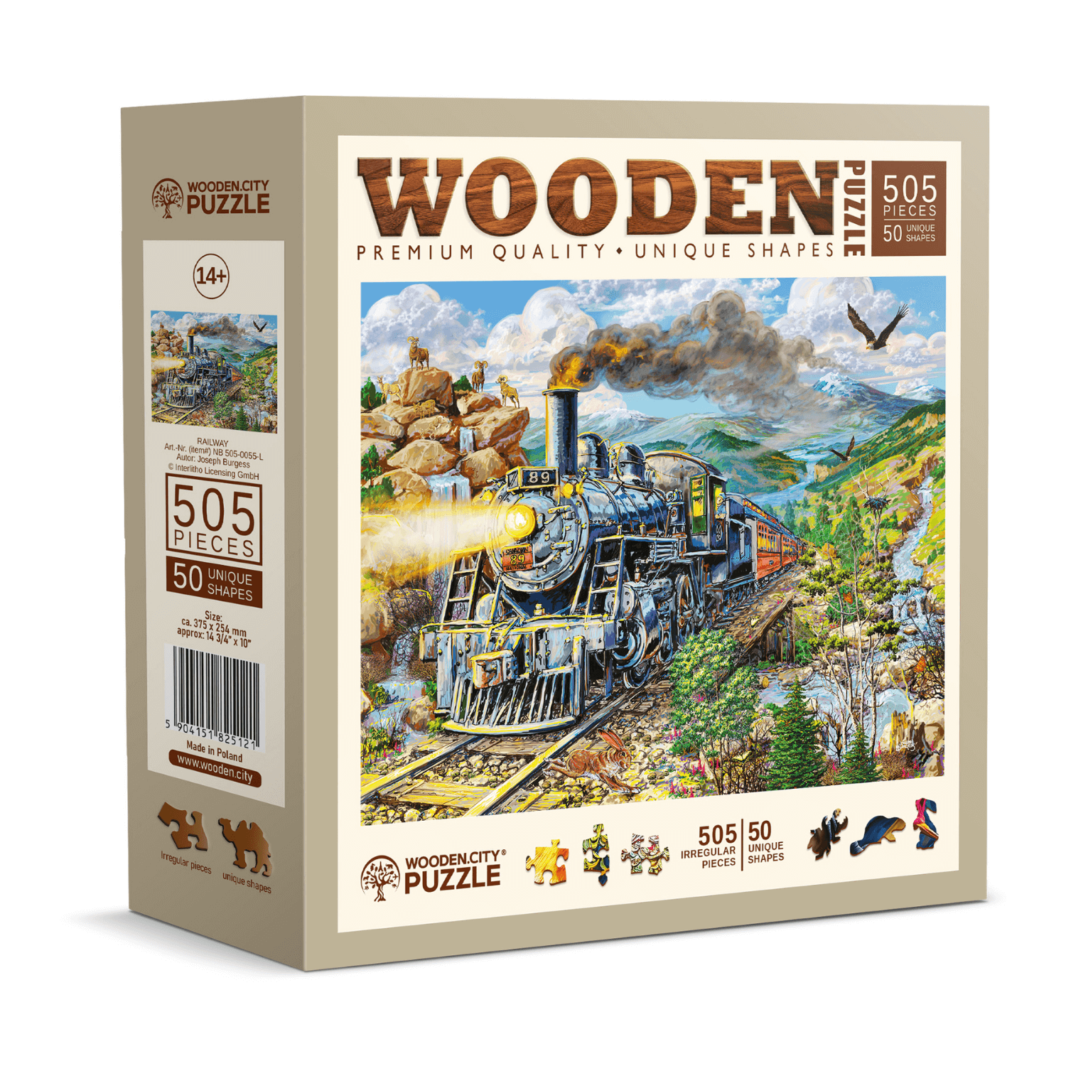 Eisenbahn Puzzle | Holz Puzzle 505-Holzpuzzle-WoodenCity--