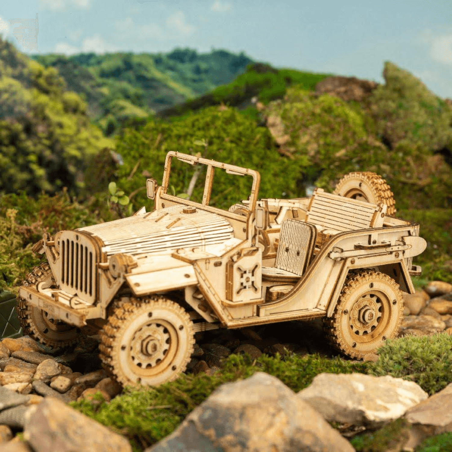 Feldwagen der Armee 1:18-3D Puzzle-Robotime--